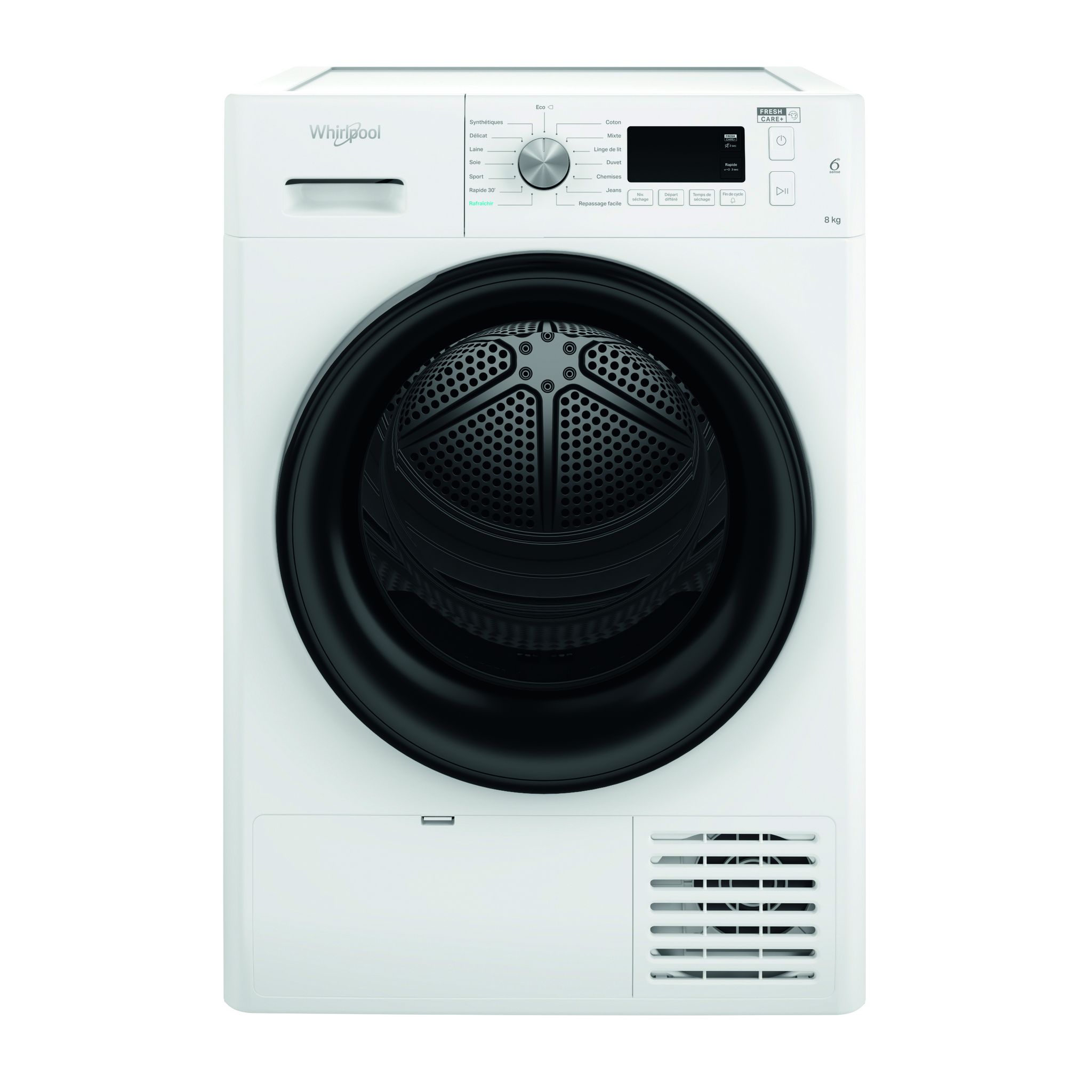 Voir la diapositive 1 : WHIRLPOOL Sèche linge hublot FFTM118X1BFR, 8 kg, Pompe à chaleur, A+