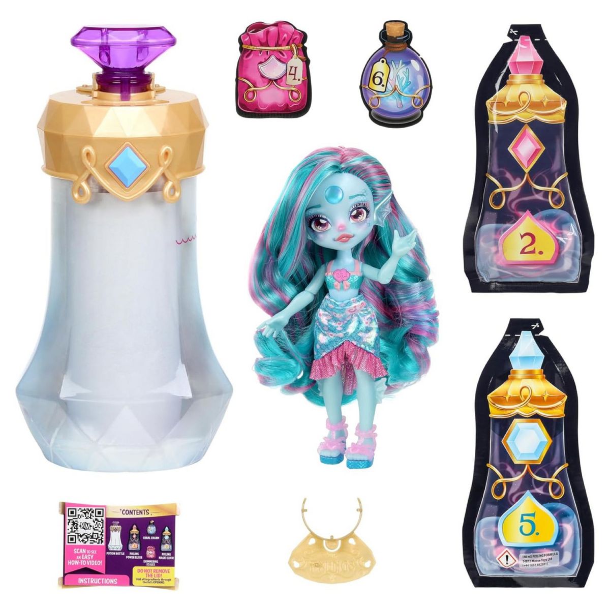 MOOSE Figurine Magic Mixies Pixlings Marena la créature aquatique.