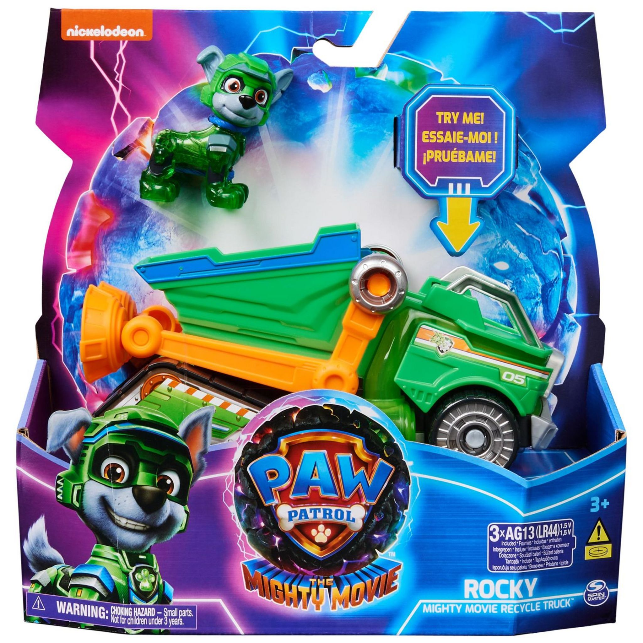 Pat’ Patrouille – Rocky Et Son Camion De Recyclage, Véhicule Pousse Et Joue, Dès 3 Ans