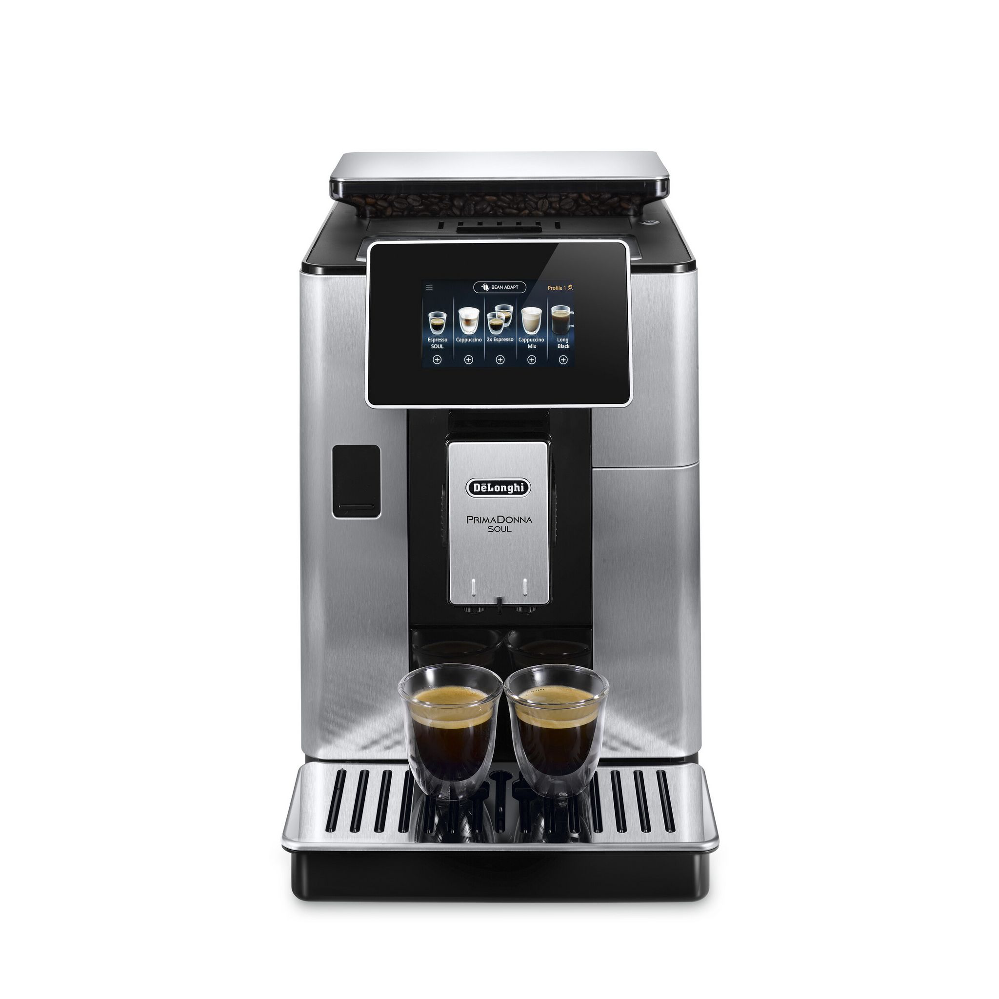 Voir la diapositive 5 : DELONGHI Machine expresso avec broyeur ECAM610.55.SB - Silver