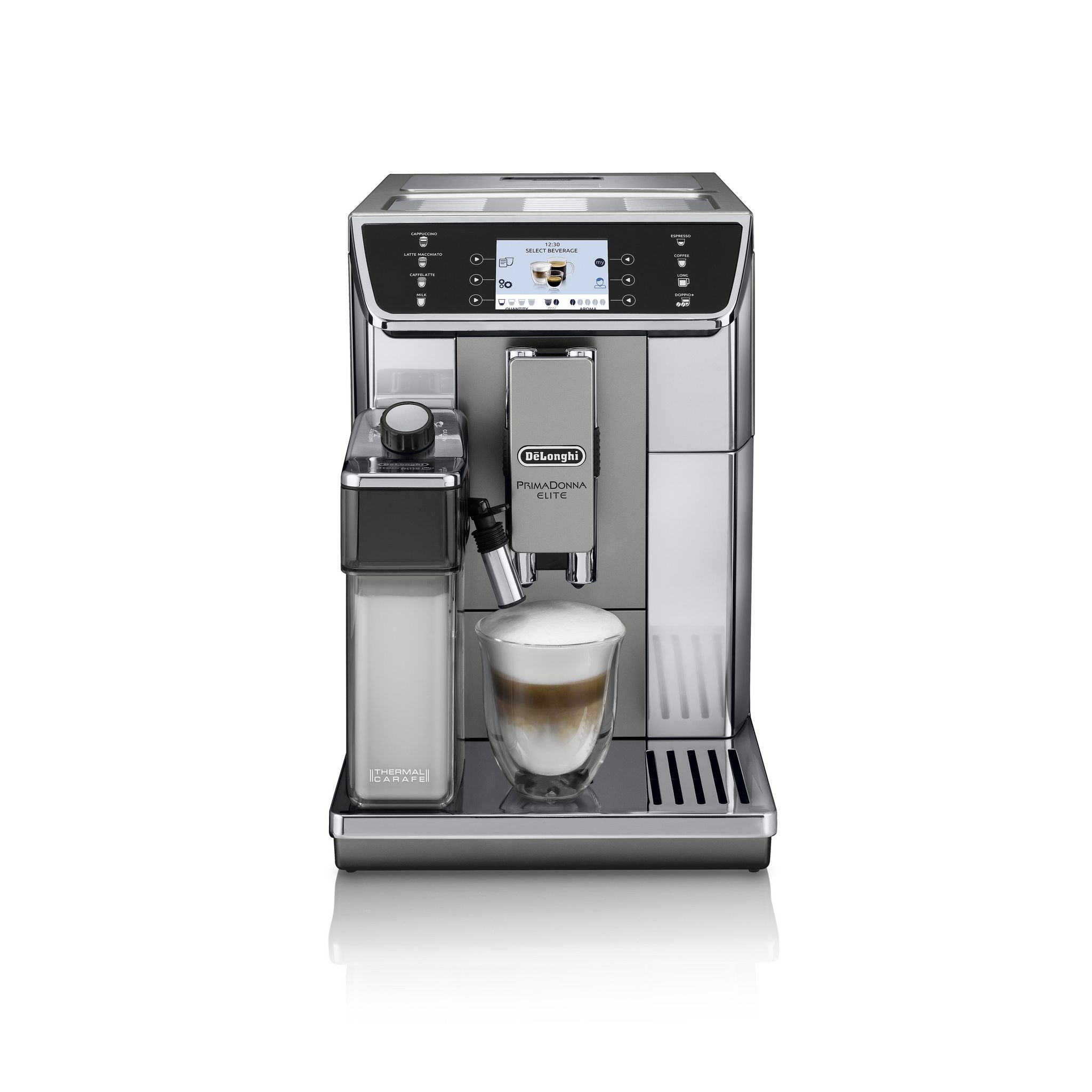 Voir la diapositive 2 : DELONGHI Machine expresso ECAM650.55.MS - Silver