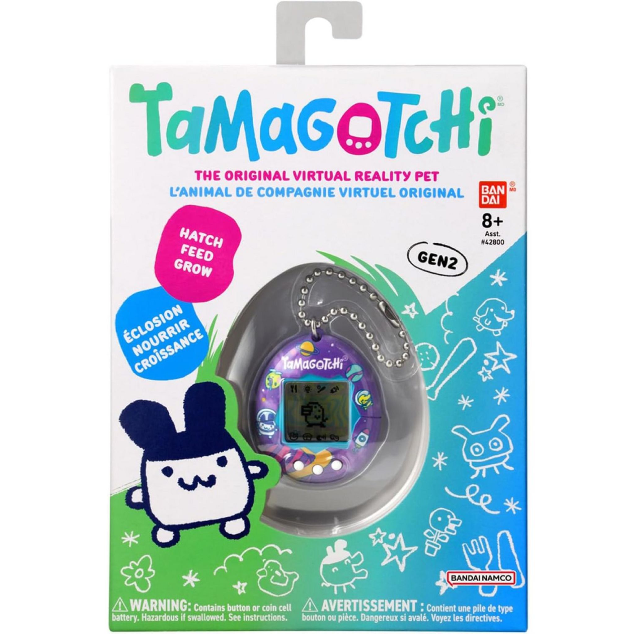 Voir la diapositive 3 : BANDAI Jeu Tamagotchi Original Gen 2 - Violet