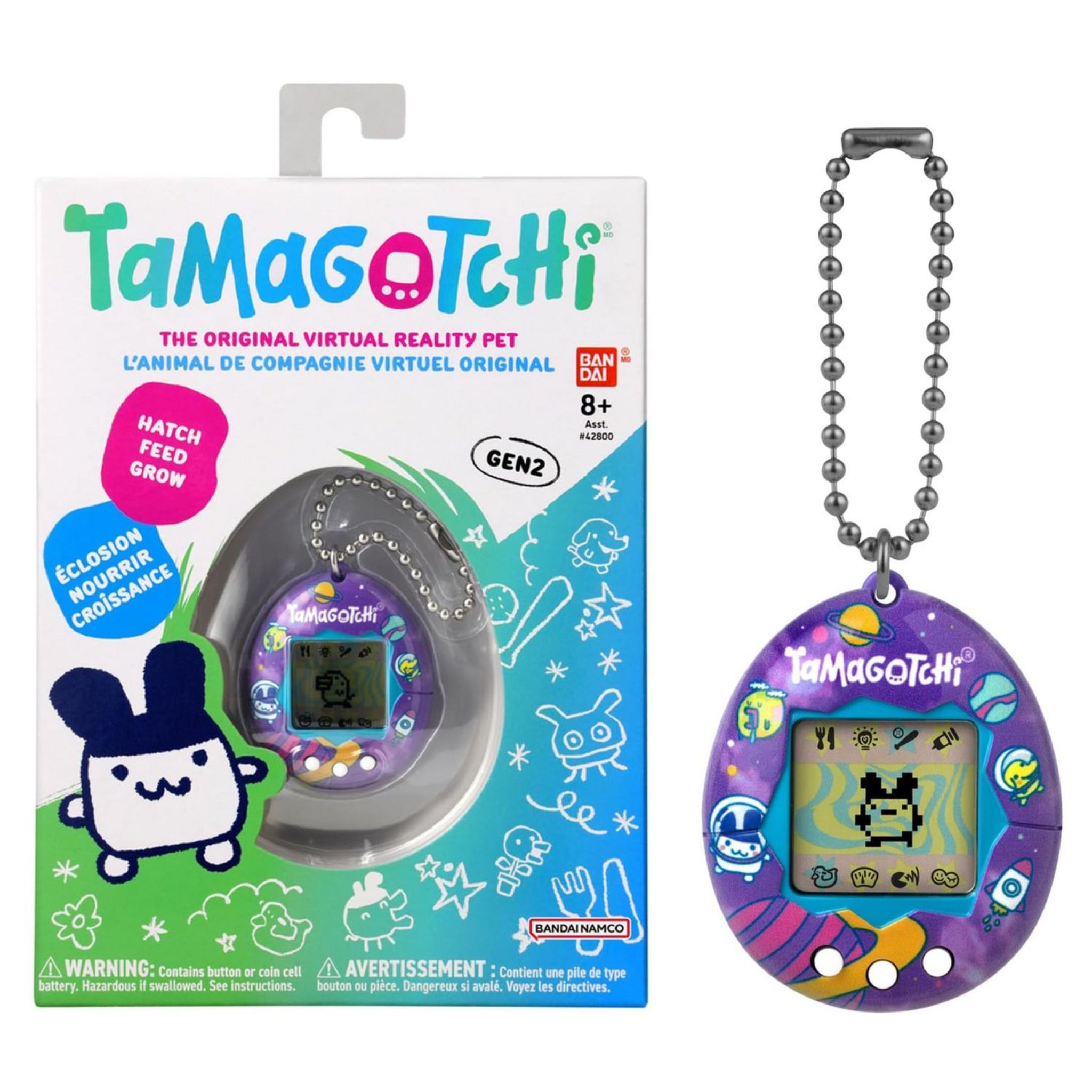 Voir la diapositive 4 : BANDAI Jeu Tamagotchi Original Gen 2 - Violet
