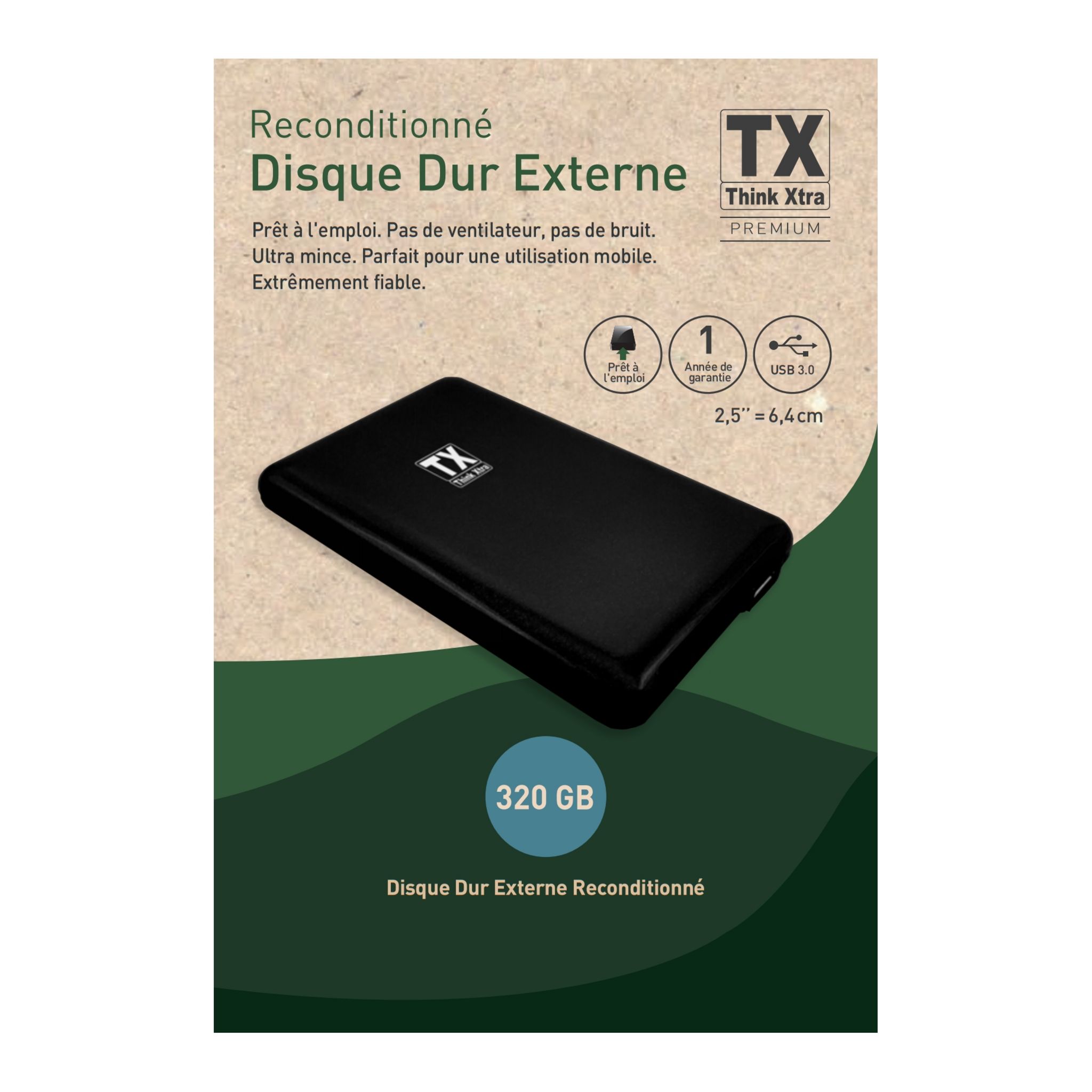 320 Go Bleu Disque Dur Externe Portable Usb 3.0 Super Rapide Vitesse De