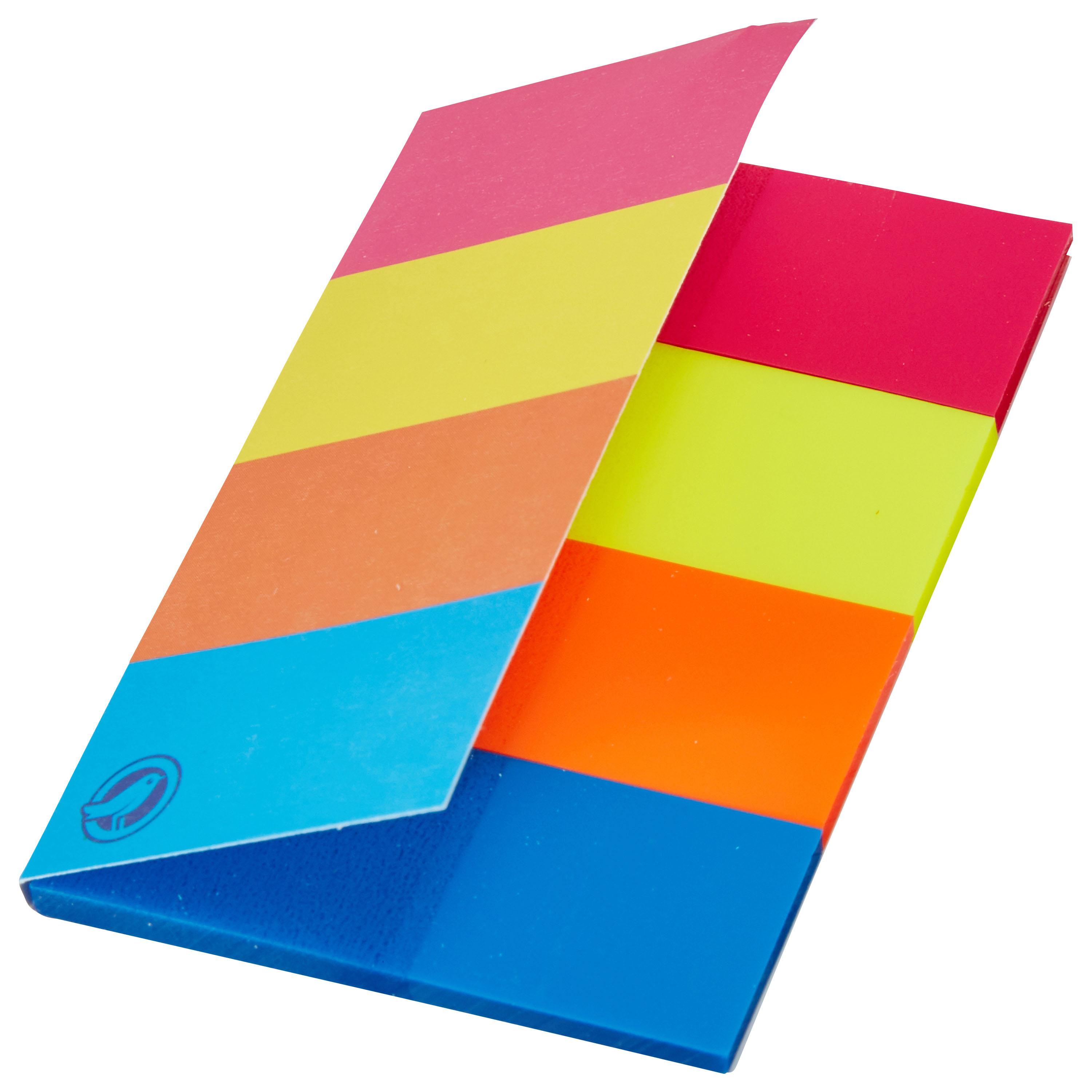 Voir la diapositive 2 : AUCHAN Marque pages 4x40 feuilles 20x50mm - 4 couleurs