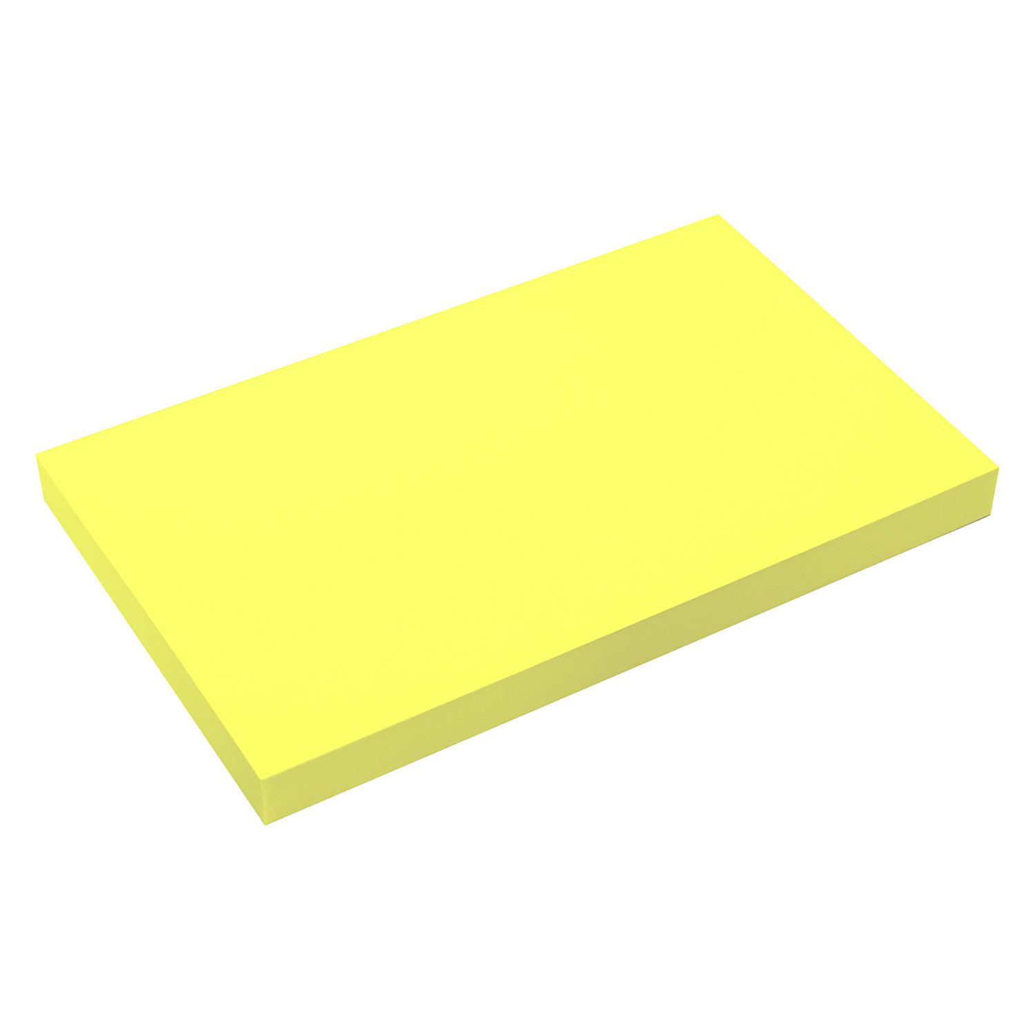 Voir la diapositive 2 : AUCHAN Bloc Note repositionnable x100 125x75mm - Jaune Fluo