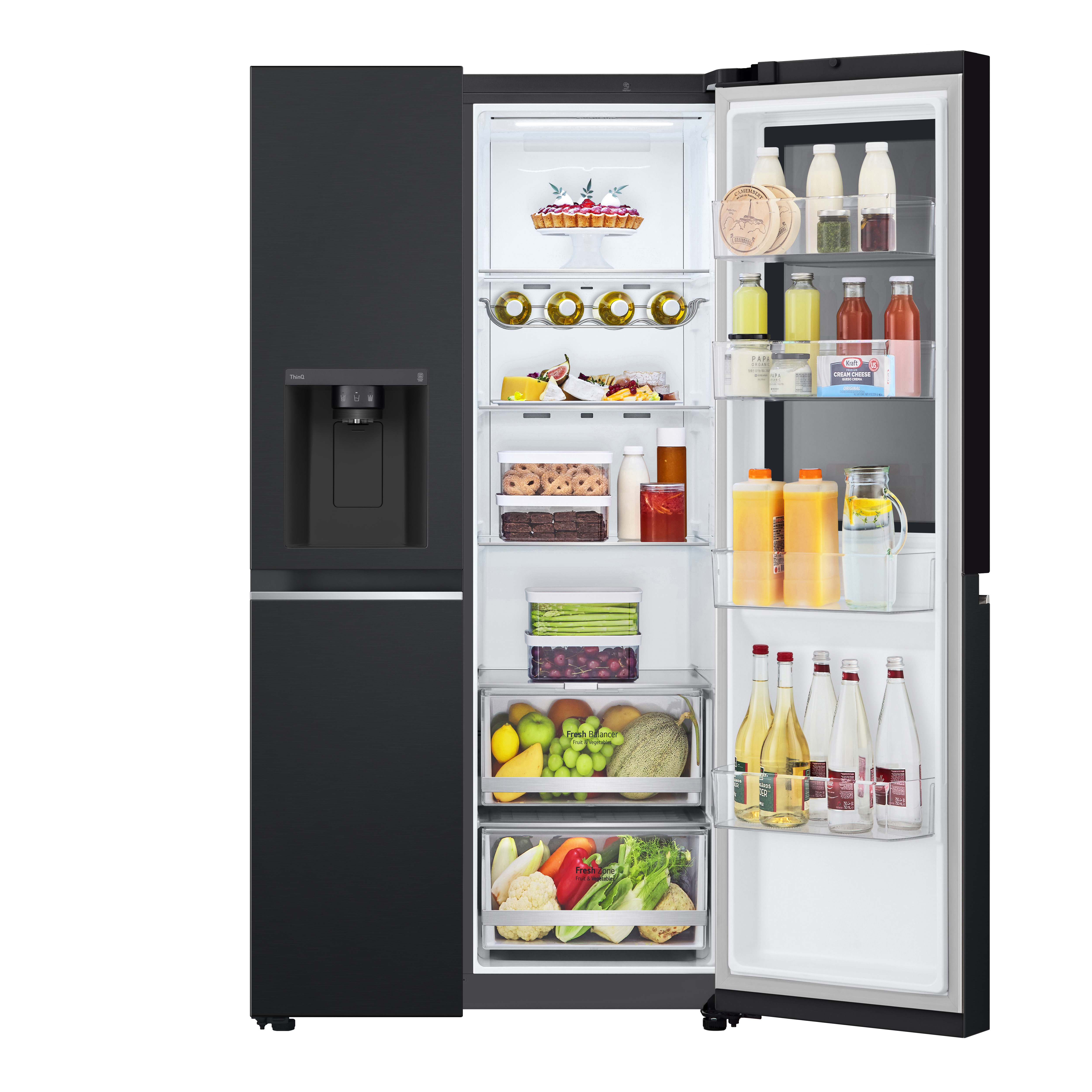 Voir la diapositive 2 : LG Réfrigérateur américain GSGV80EPLD, 635 L, Froid ventilé No Frost, D
