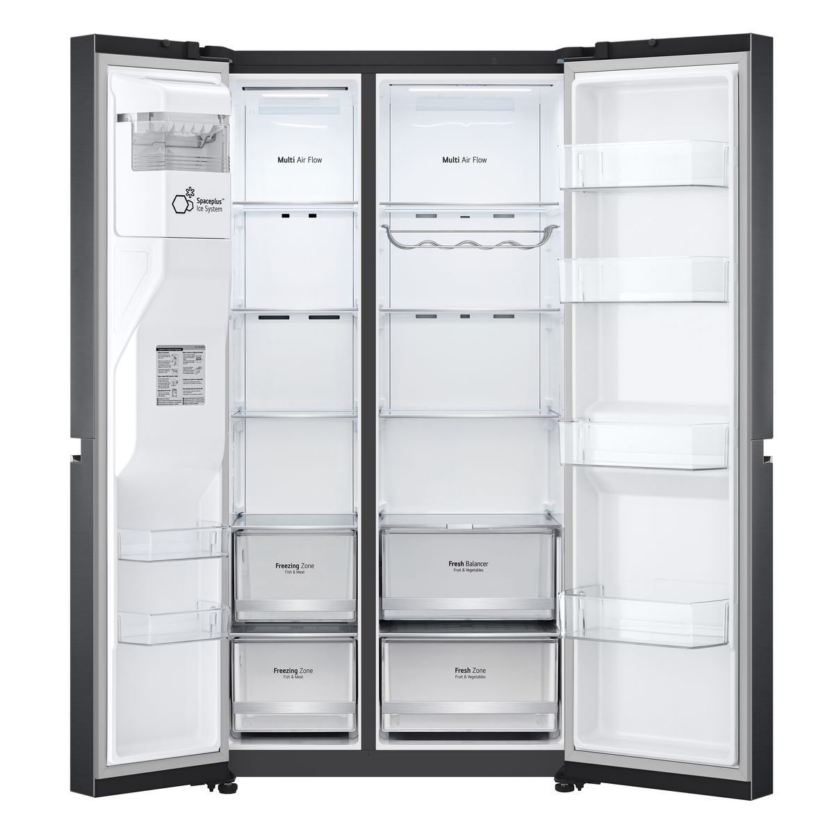 LG Réfrigérateur américain GSLV80MCLF, 635 L, Froid ventilé No Frost, F