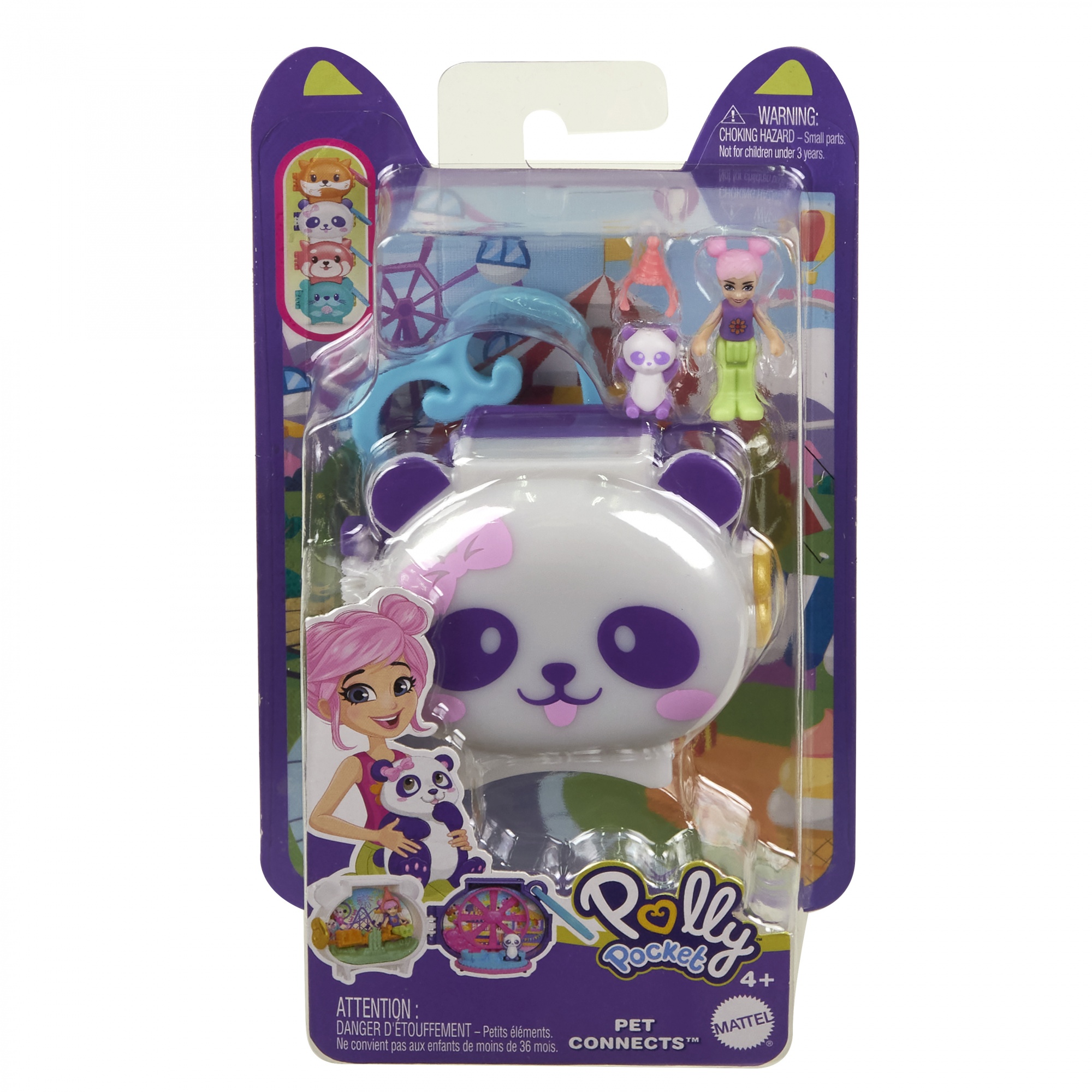 Voir la diapositive 2 : MATTEL Polly Pocket Pet Connects - Figurine + Animal + Accessoire