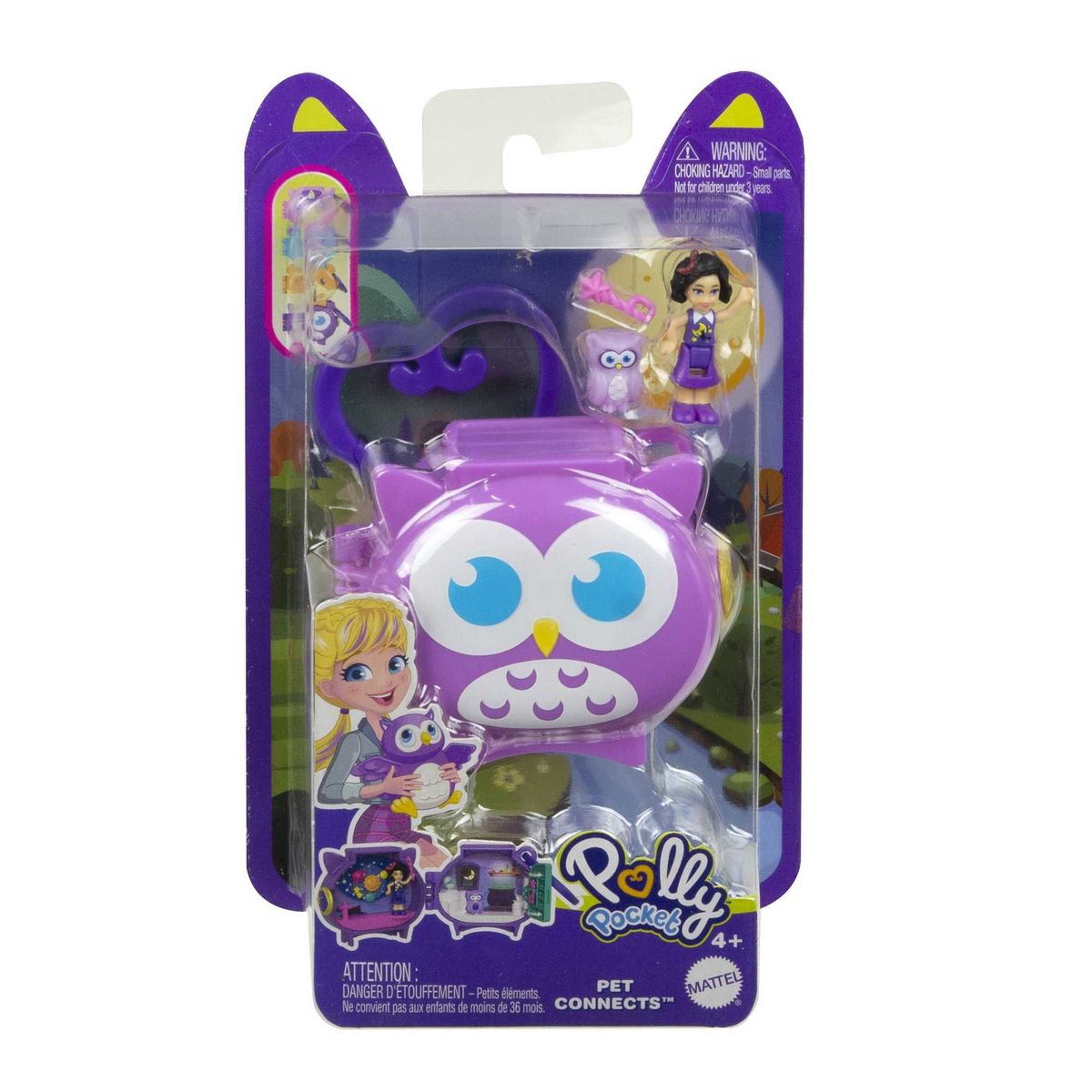 MATTEL Polly Pocket Pet Connects - Figurine + Animal + Accessoire