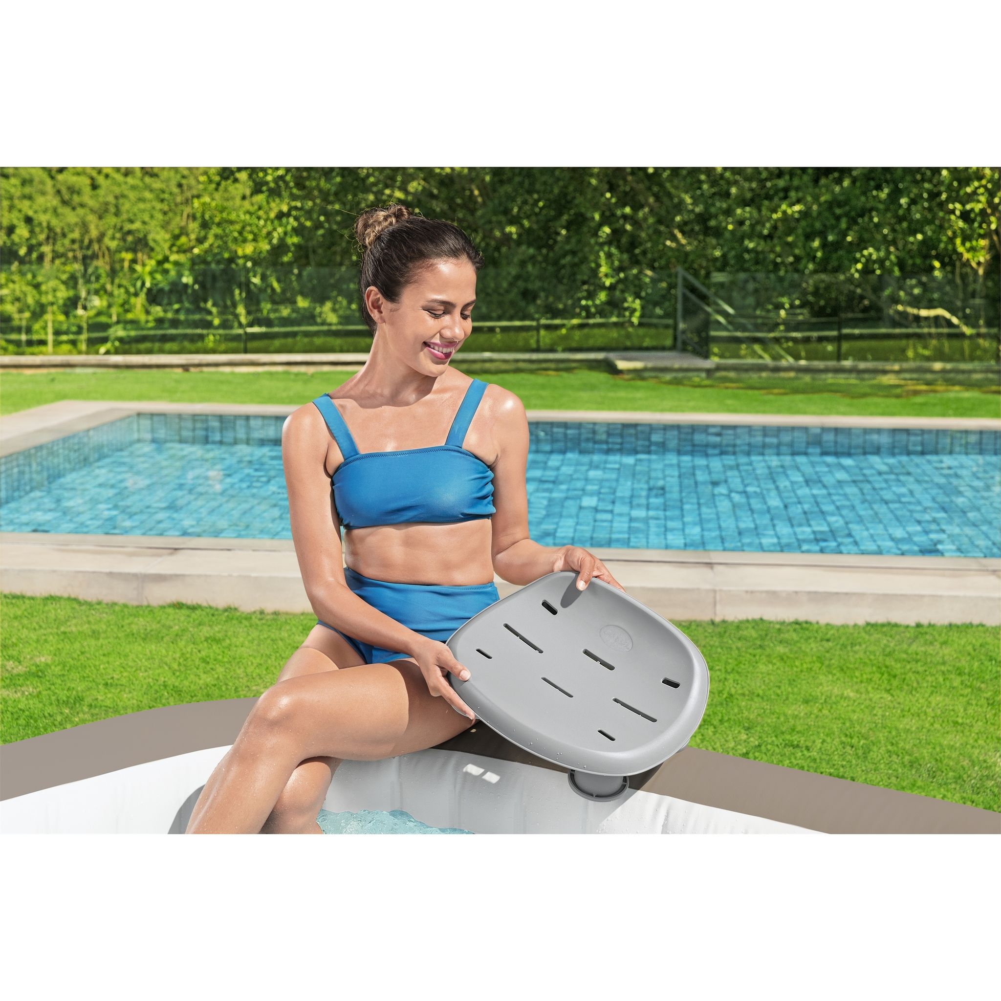 Voir la diapositive 3 : BESTWAY Siège Pour Spa Gonflable Lay-z-spa