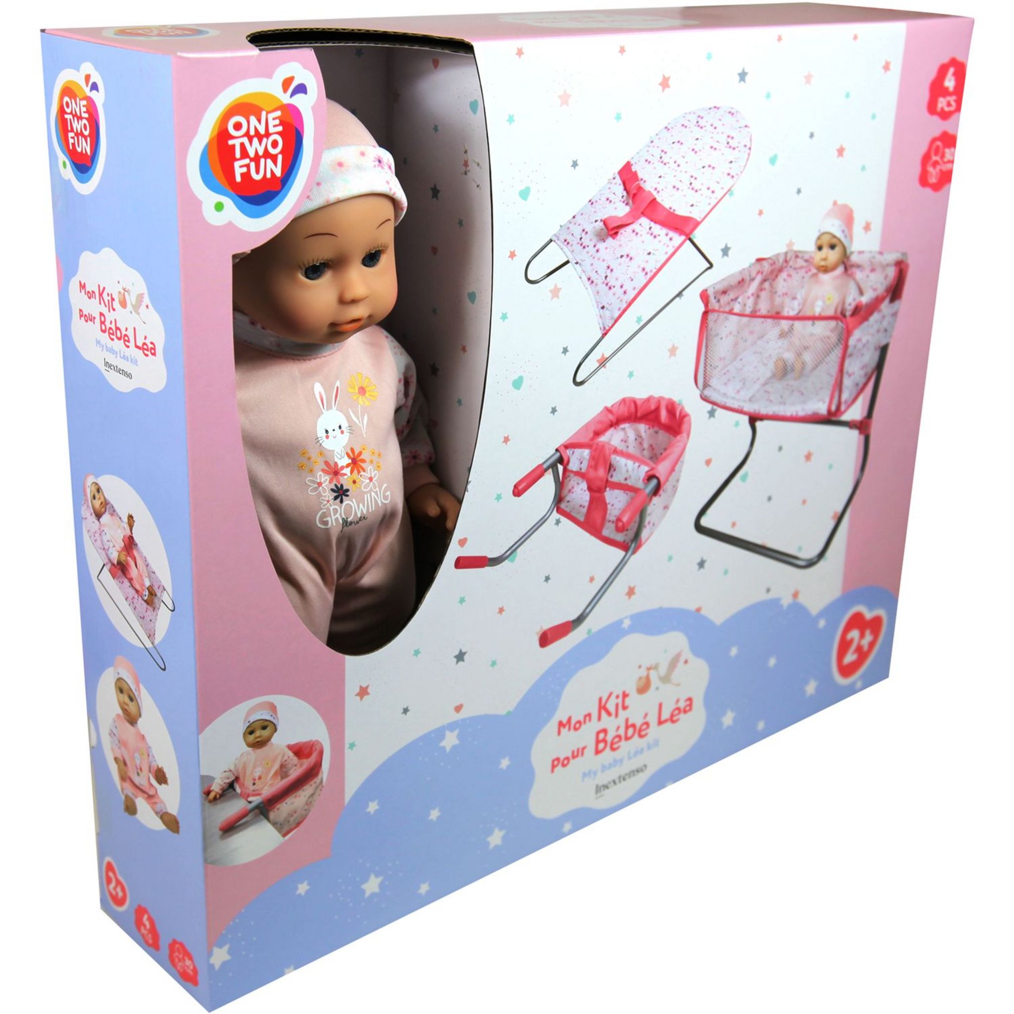 Voir la diapositive 3 : ONE TWO FUN Mon Kit pour bébé Léa 30 cm