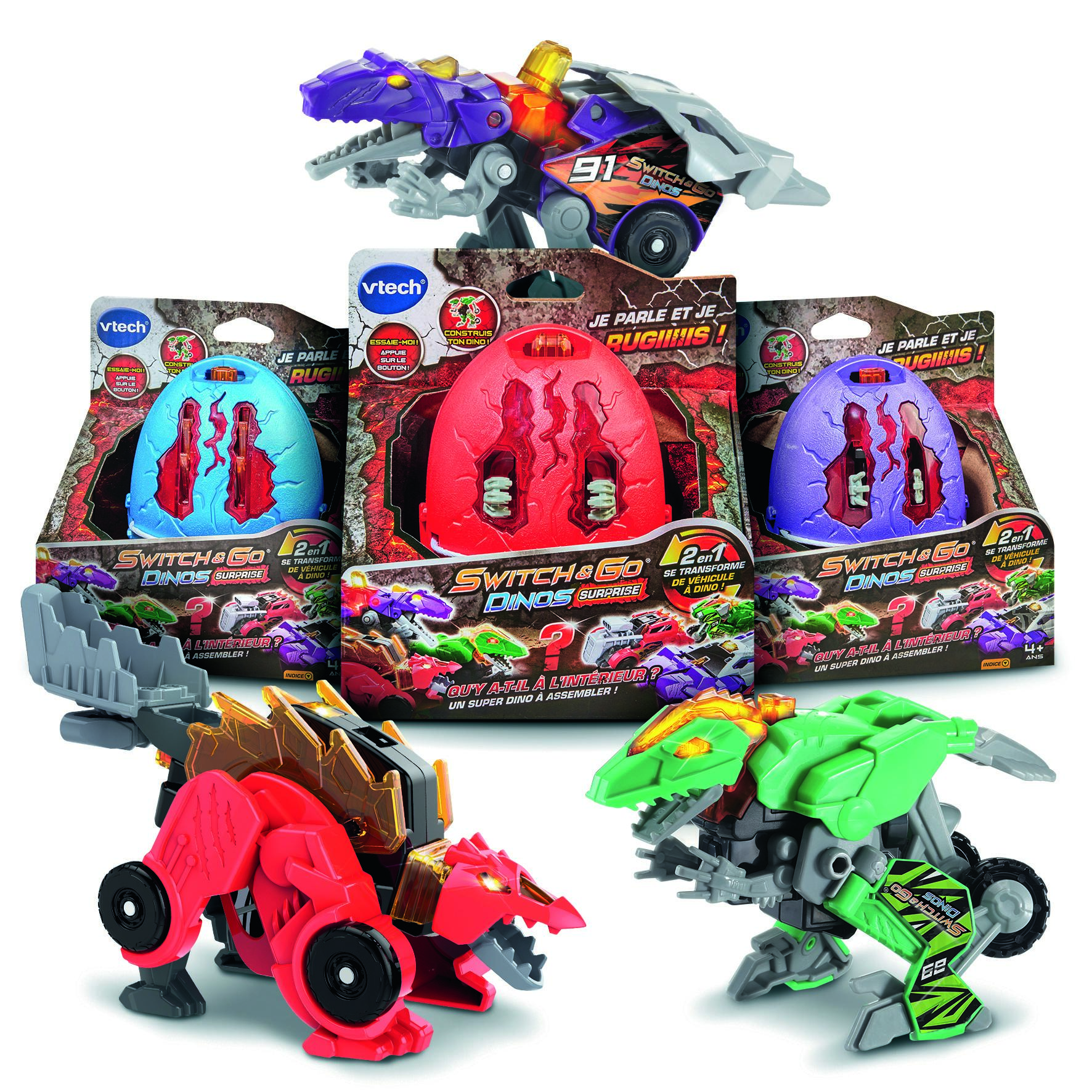 Voir la diapositive 2 : VTECH Figurine Switch & Go Dinos Surprise