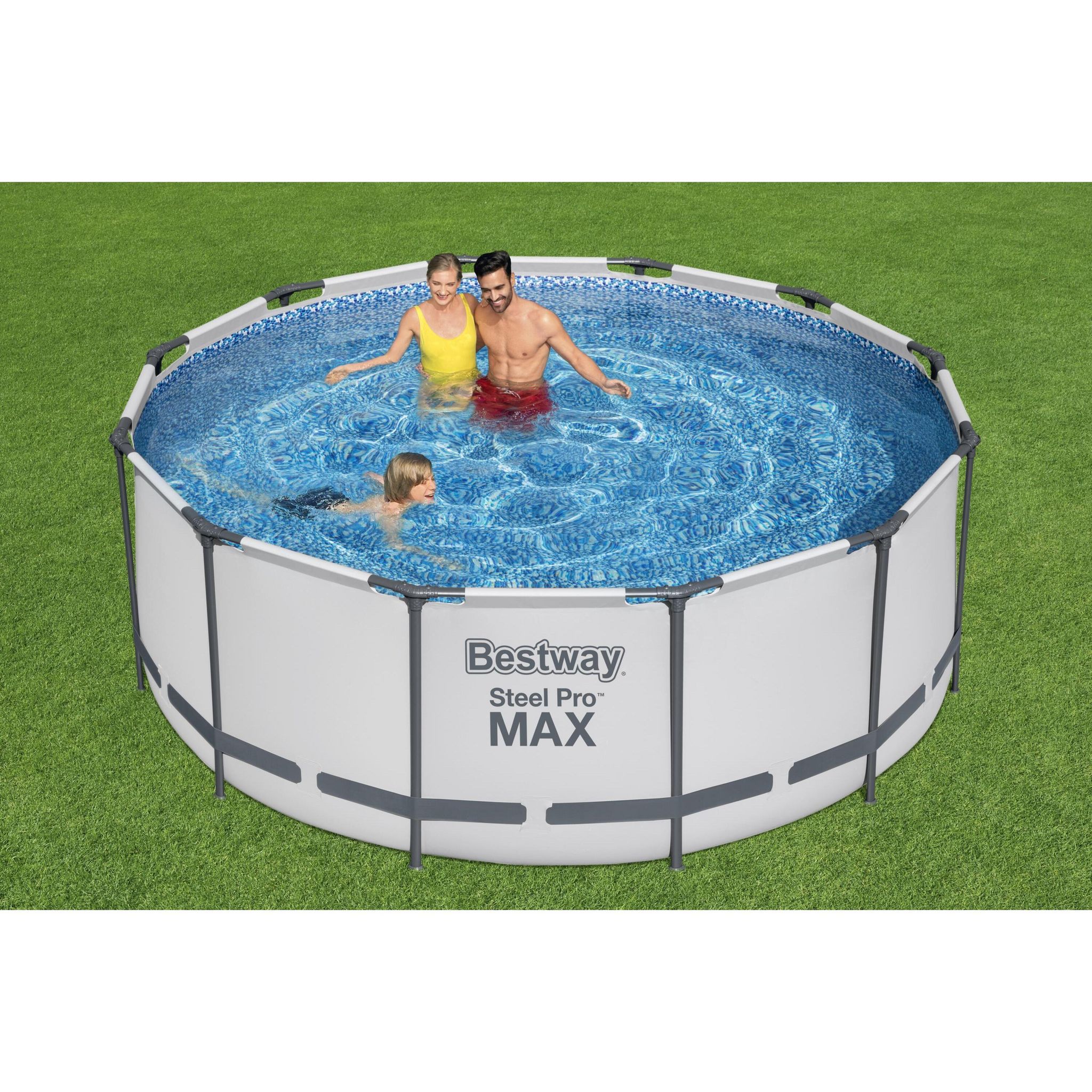 Voir la diapositive 4 : BESTWAY Piscine tubulaire ronde Ø 3,66 x 1,22 m Steel Pro Max