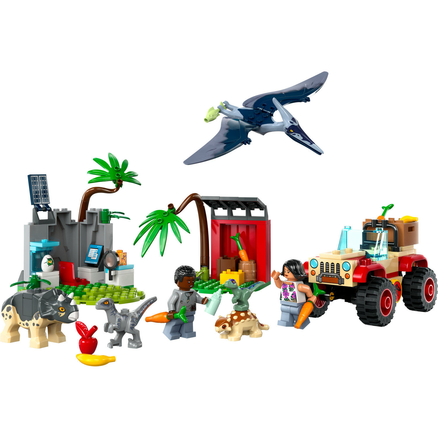 Voir la diapositive 2 : LEGO Jurassic World 76963 Le Centre de Sauvetage des Bébés Dinosaures, Jouet avec Figurines Triceratops et Velociraptor