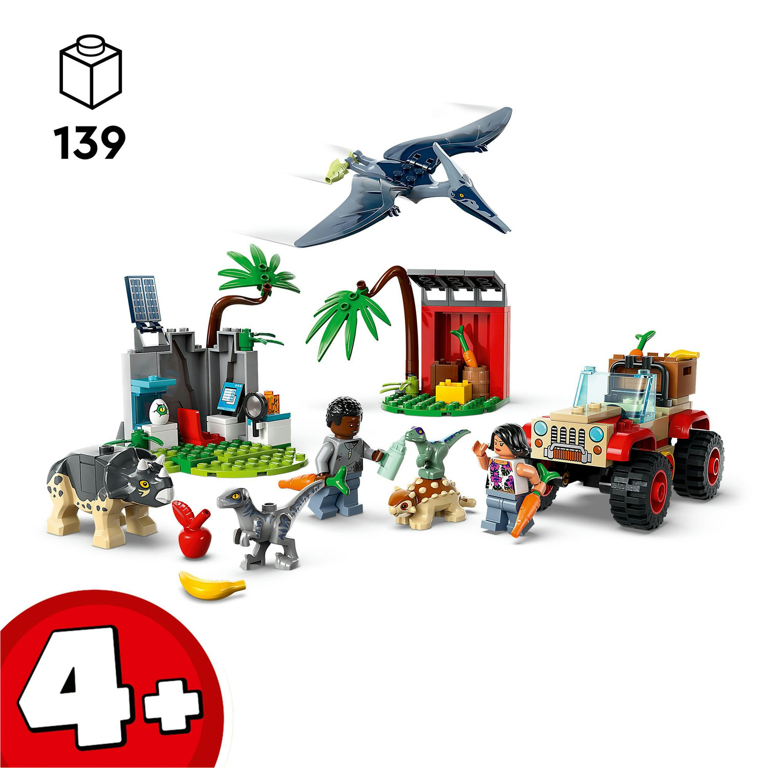 Voir la diapositive 3 : LEGO Jurassic World 76963 Le Centre de Sauvetage des Bébés Dinosaures, Jouet avec Figurines Triceratops et Velociraptor