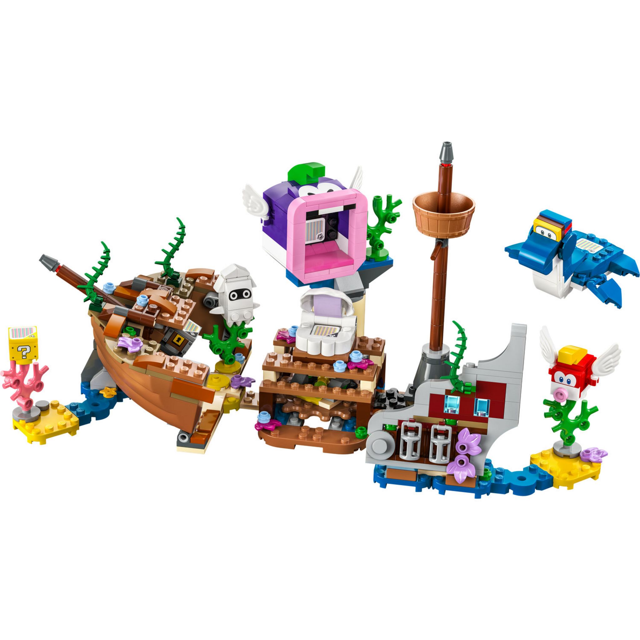 Voir la diapositive 2 : LEGO Super Mario 71432 Ensemble d'Extension Aventure dans l'Épave Engloutie avec Dorrie, Jouet avec Figurines de Cheep Cheep