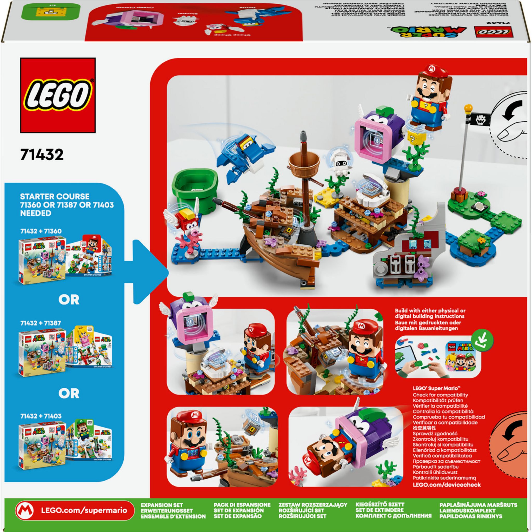 Voir la diapositive 3 : LEGO Super Mario 71432 Ensemble d'Extension Aventure dans l'Épave Engloutie avec Dorrie, Jouet avec Figurines de Cheep Cheep