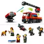 LEGO City 60414 La Caserne et le Camion de Pompiers, Jouet de Figurine de Chien et 5 Minifigurines, Cadeau Enfants