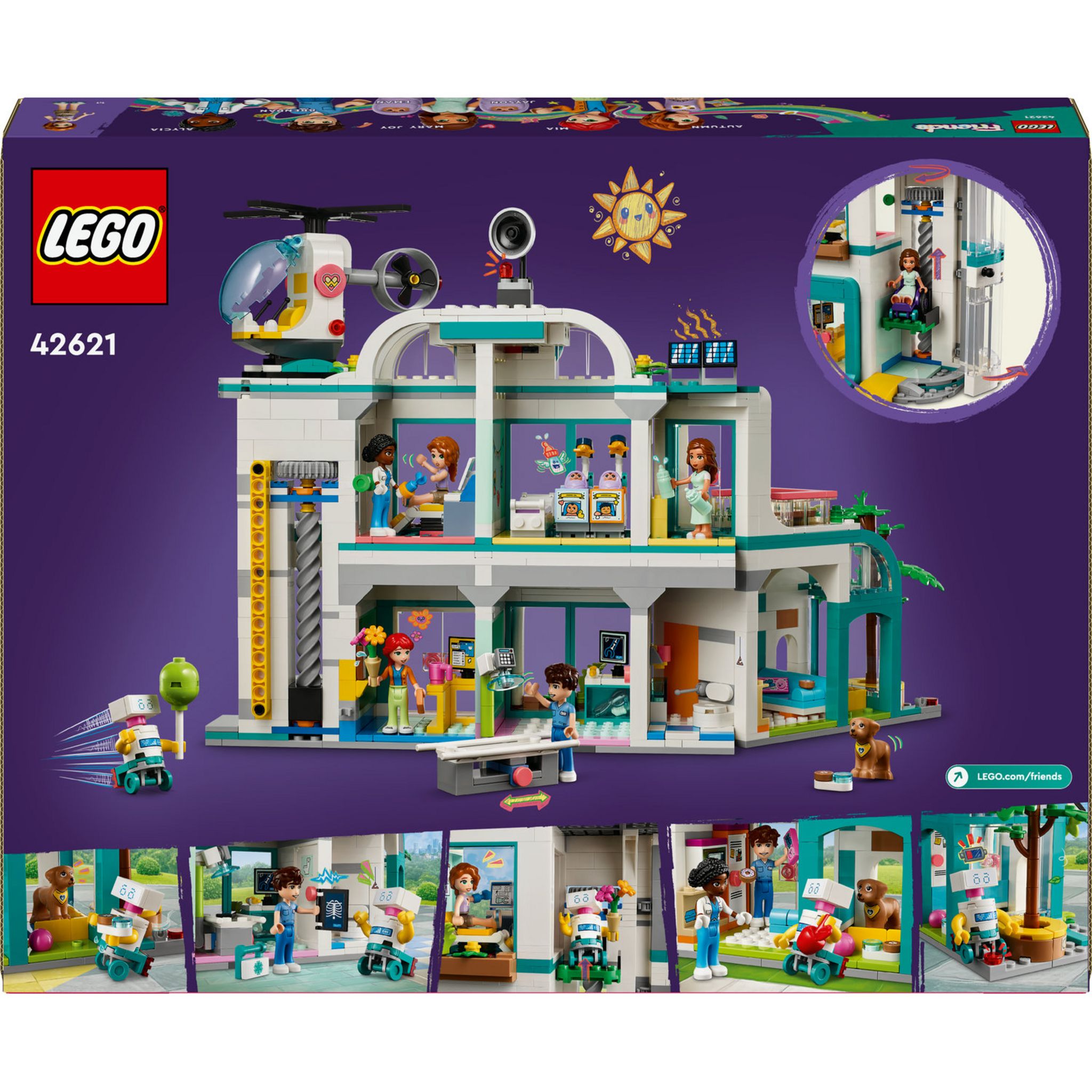 Voir la diapositive 7 : LEGO Friends 42621 L'Hôpital de Heartlake City, Jouet avec Hélicoptère et Figurines incluant Autumn et un Chien
