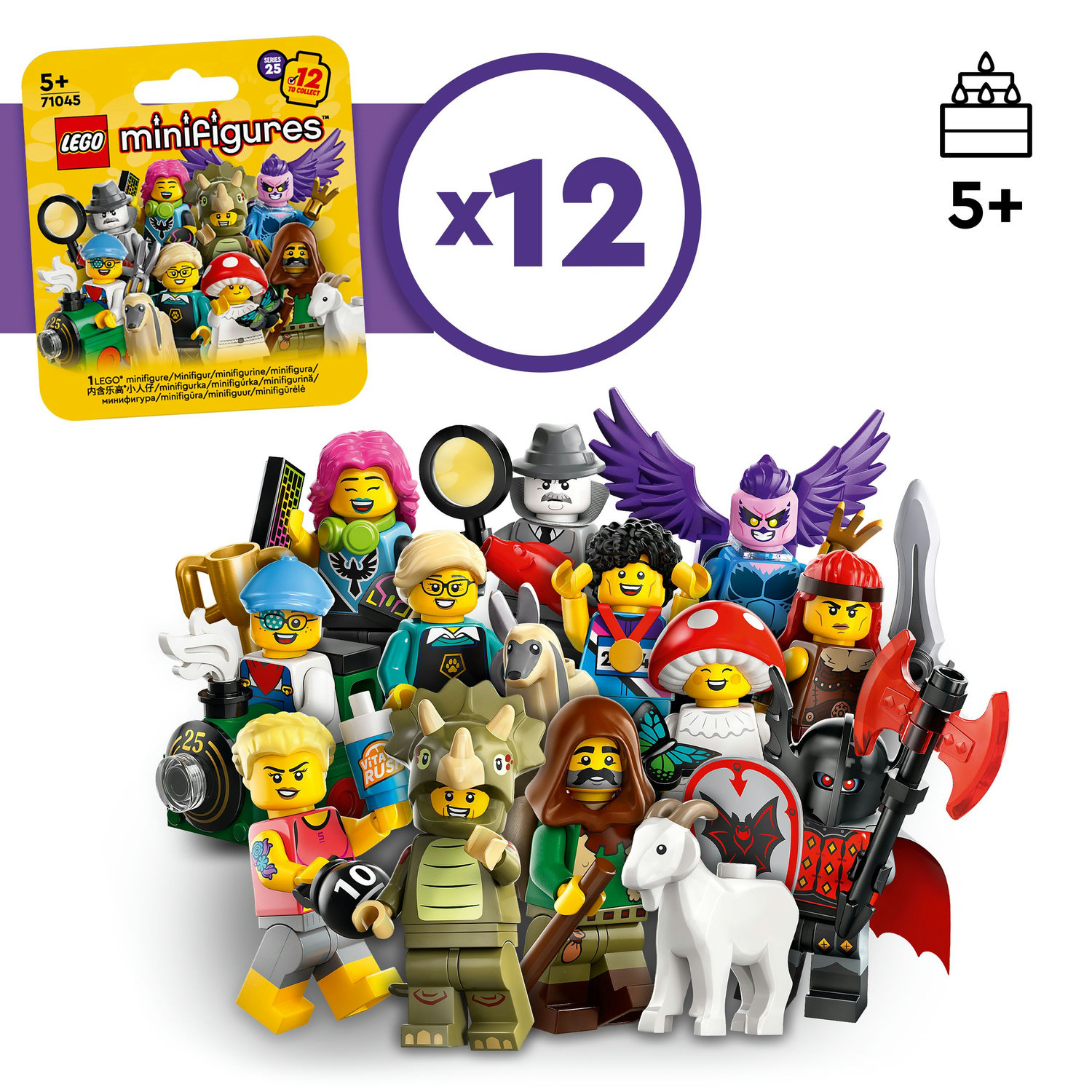 Voir la diapositive 3 : LEGO Display 36 sachets Minifigures 71045 Série 25, Jouet avec Figurines à Collectionner, Set d'Aventure