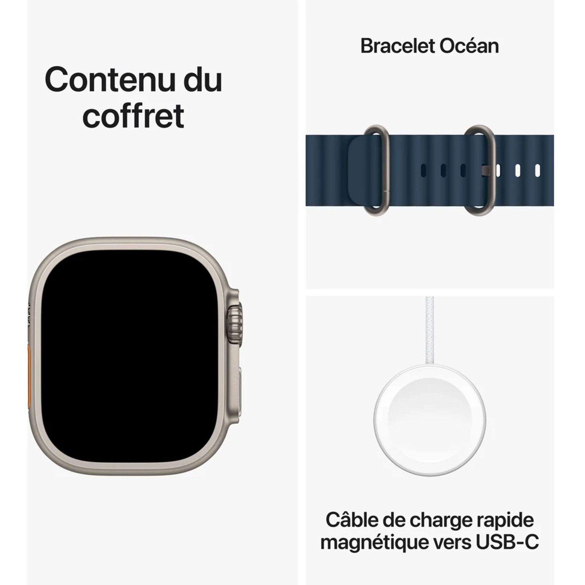 Voir la diapositive 3 : APPLE Montre connectée Watch Ultra 2 49mm Bracelet Océan - Bleu