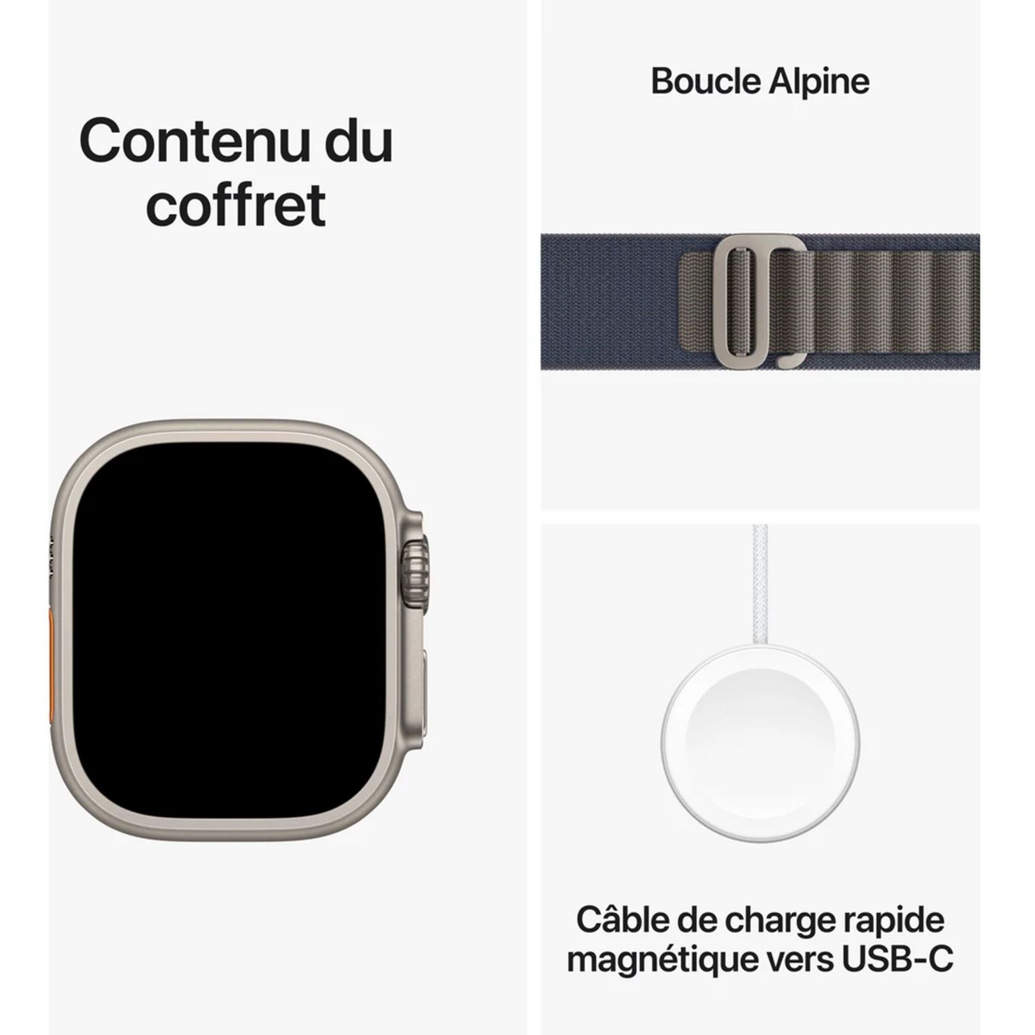 Voir la diapositive 3 : APPLE Montre connectée Watch Ultra 2 49mm Boucle Alpine Taille M - Bleu