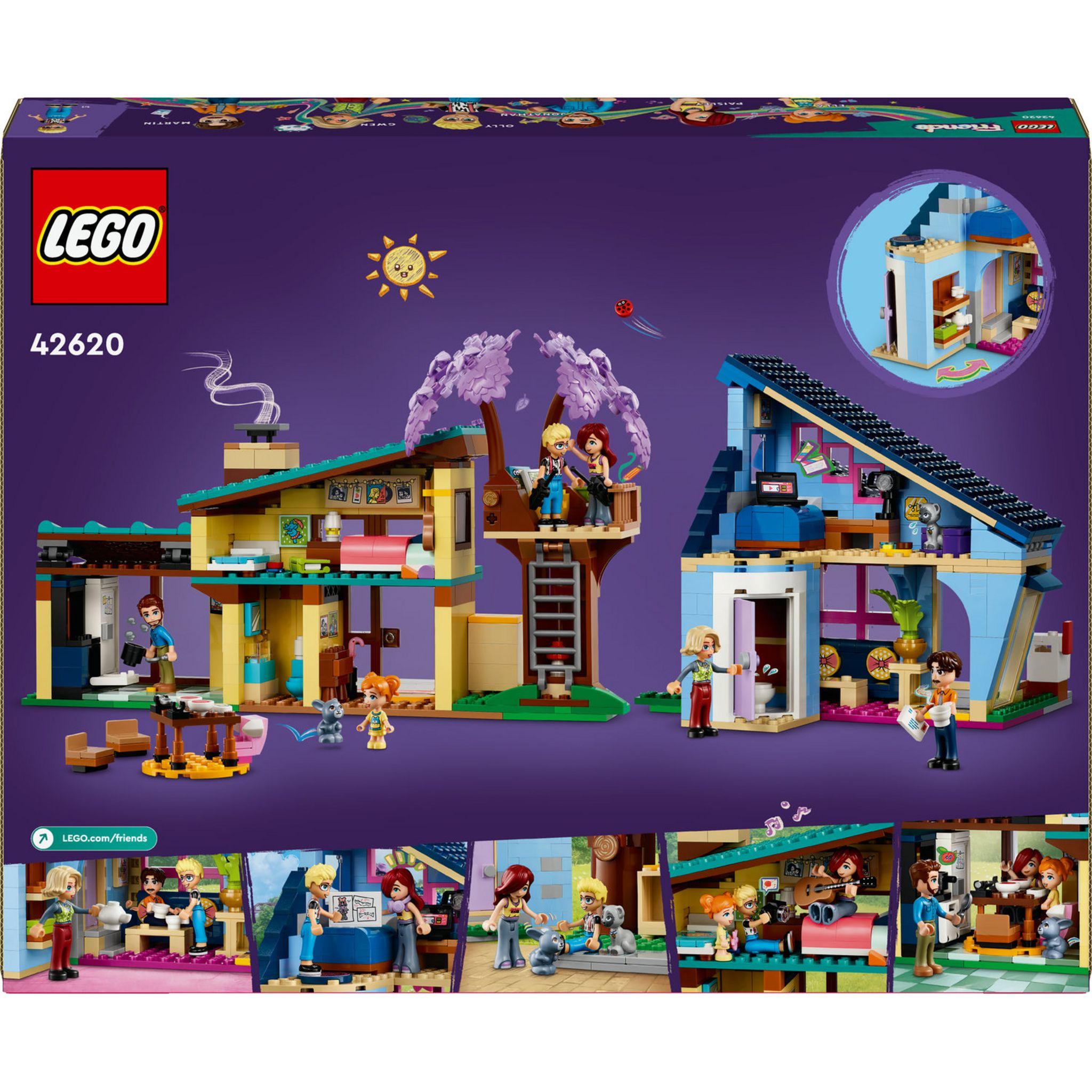 Voir la diapositive 7 : LEGO Friends 42620 Les Maisons Familiales d'Olly et de Paisley, Jouet de Poupée avec Figurines et Accessoires