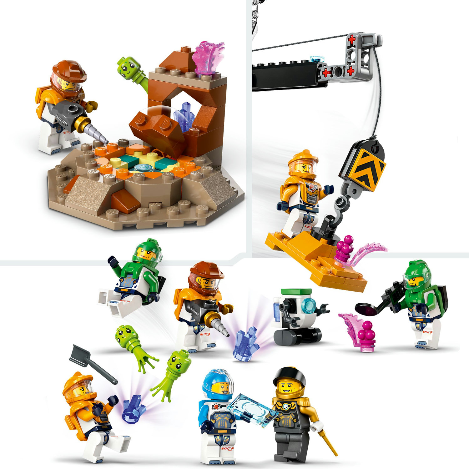 Voir la diapositive 5 : LEGO City 60438 La Station Spatiale et la Base de Lancement de Fusées, Jouet sur L'Espace, avec Robot et 6 Minifigurines