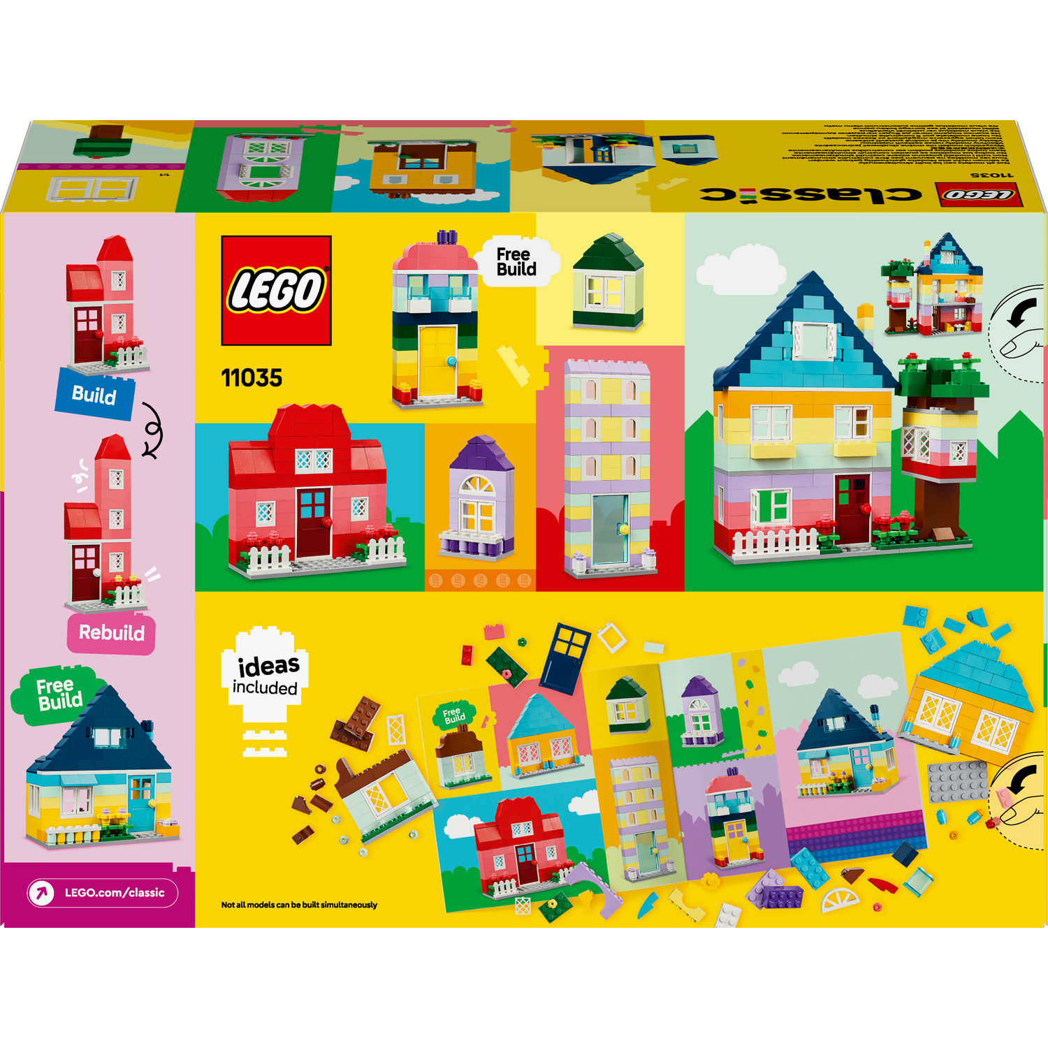 Voir la diapositive 7 : LEGO Classic 11035 Les Maisons Créatives, Jouet pour Garçons et Filles Dès 4 Ans, Briques de Construction