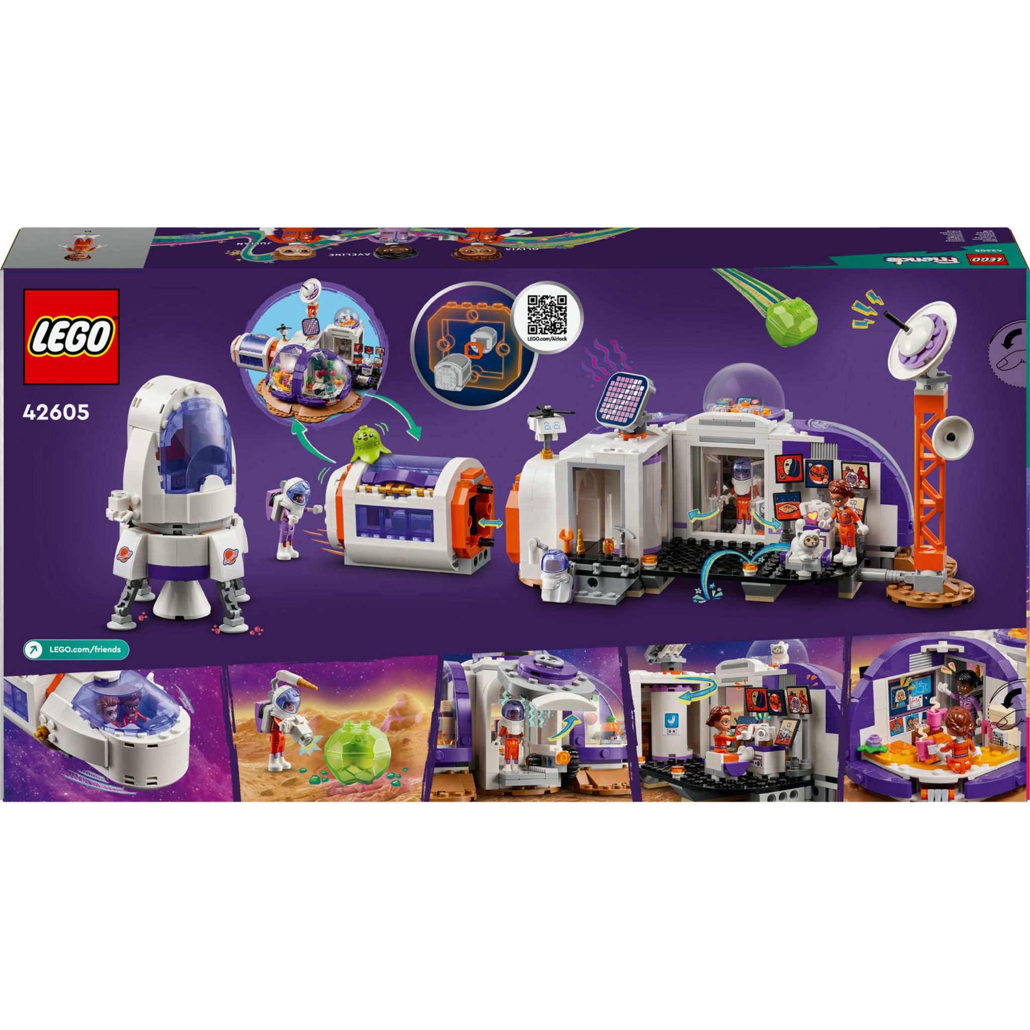 Voir la diapositive 3 : LEGO Friends 42605 La Station Spatiale Martienne et la Fusée, Jouet sur l'Espace avec Navette et 4 Figurines d'Astronautes