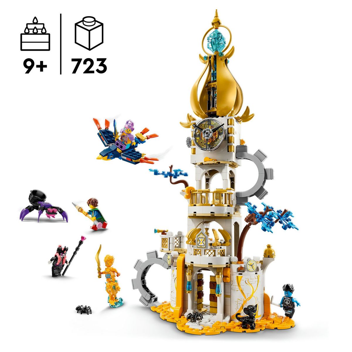 LEGO DREAMZzz 71477 La Tour du Marchand de Sable, Jouet de Château avec Araignée et Oiseau, avec Figurines Sorcière