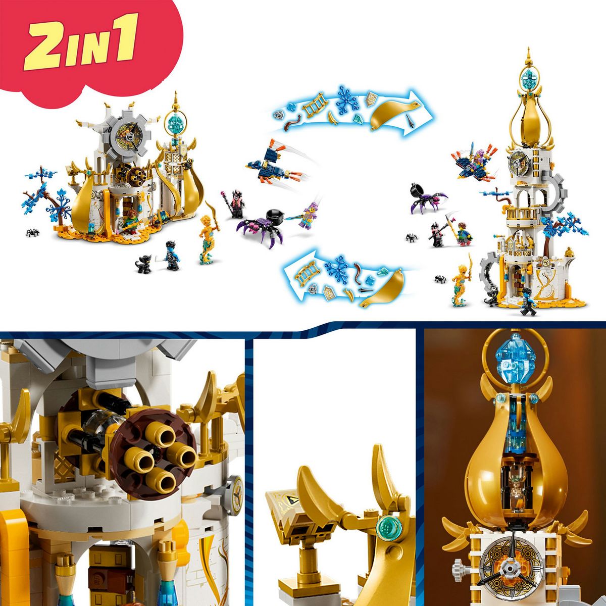 LEGO DREAMZzz 71477 La Tour du Marchand de Sable, Jouet de Château avec Araignée et Oiseau, avec Figurines Sorcière