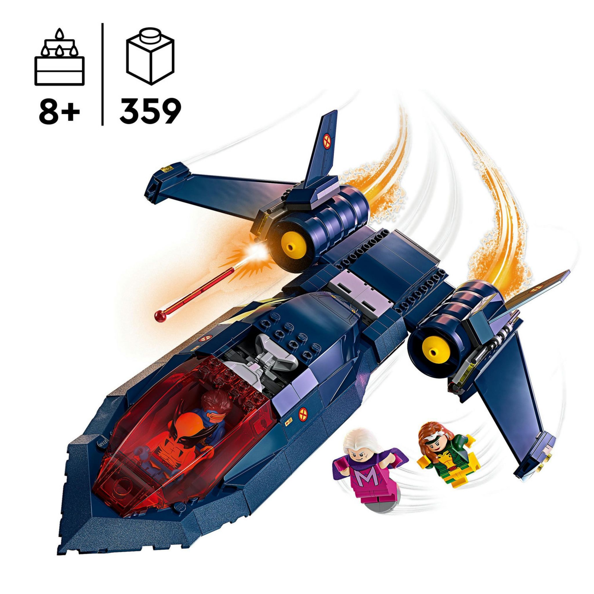 Voir la diapositive 3 : LEGO Marvel 76281 Le X-Jet des X-Men, Jouet d'Avion, Chasseur avec Minifigurines de Super-Héros : Wolverine
