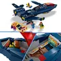 LEGO Marvel 76281 Le X-Jet des X-Men, Jouet d'Avion, Chasseur avec Minifigurines de Super-Héros : Wolverine
