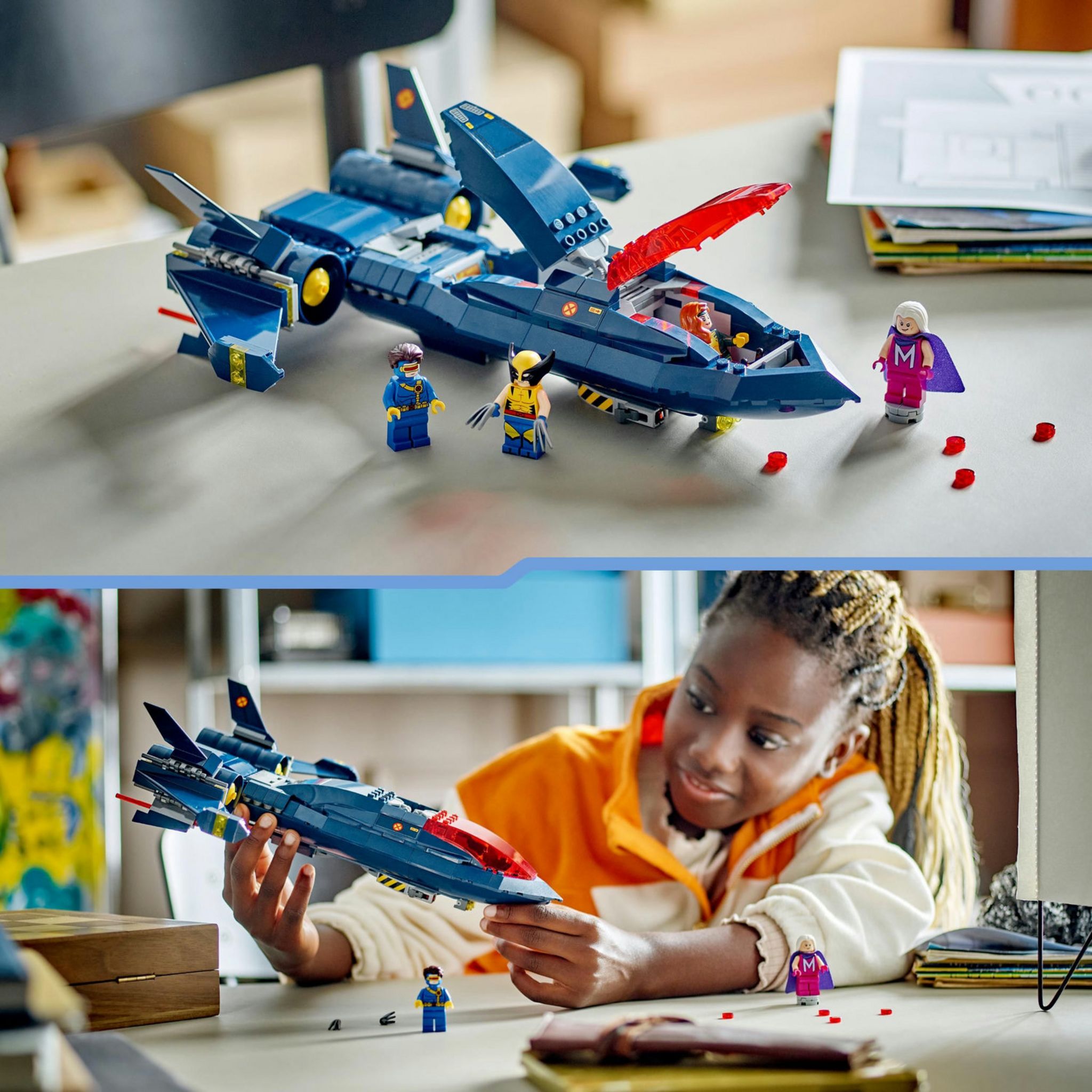 Voir la diapositive 6 : LEGO Marvel 76281 Le X-Jet des X-Men, Jouet d'Avion, Chasseur avec Minifigurines de Super-Héros : Wolverine
