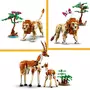 LEGO Creator 3en1 31150 Les Animaux Sauvages du Safari, Jouet avec Figurines d'Animaux, Girafe, Gazelles et Lion