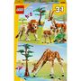 Voir la diapositive 8 : LEGO Creator 3en1 31150 Les Animaux Sauvages du Safari, Jouet avec Figurines d'Animaux, Girafe, Gazelles et Lion