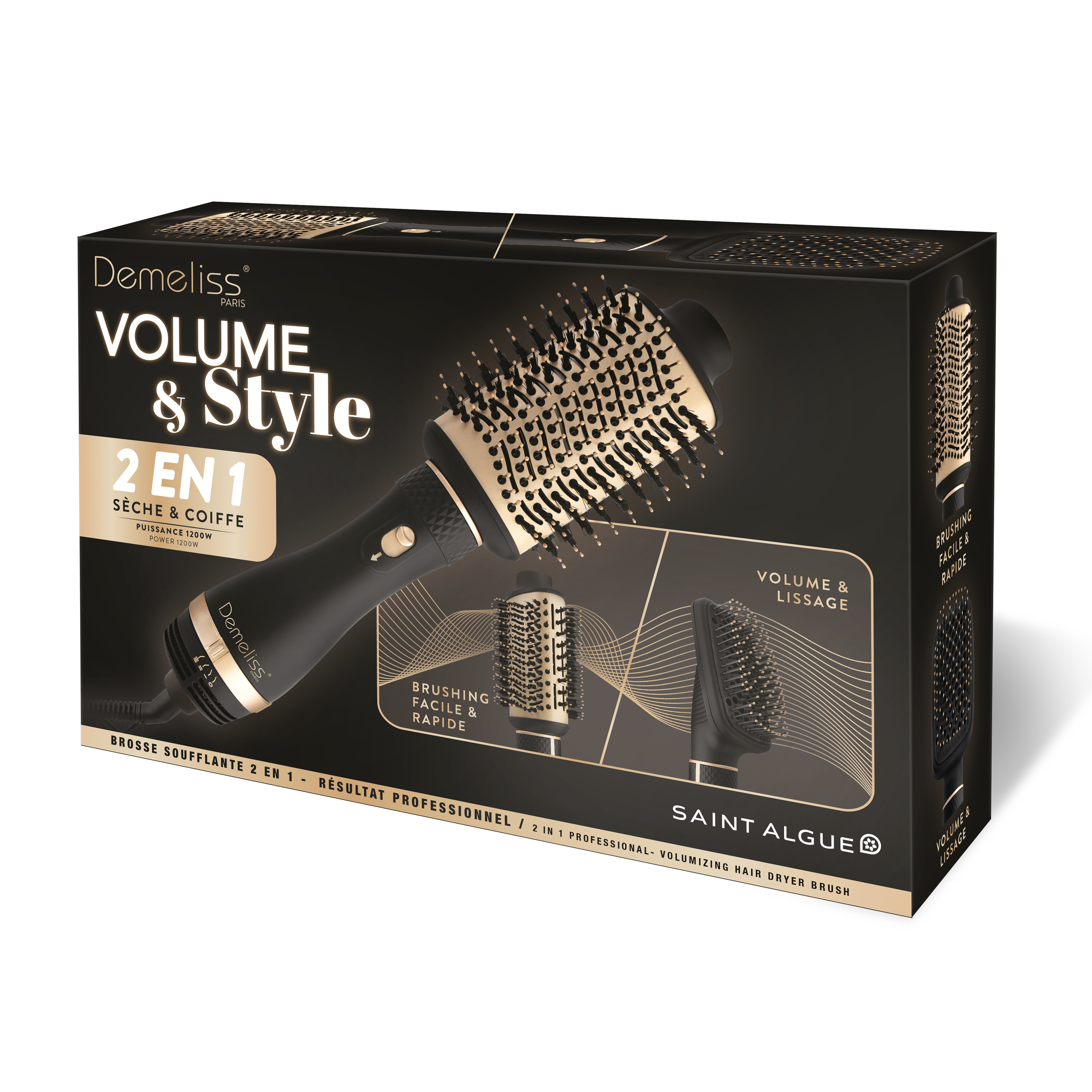 Voir la diapositive 3 : SAINT ALGUE Brosse soufflante 20036 - Champagne doré