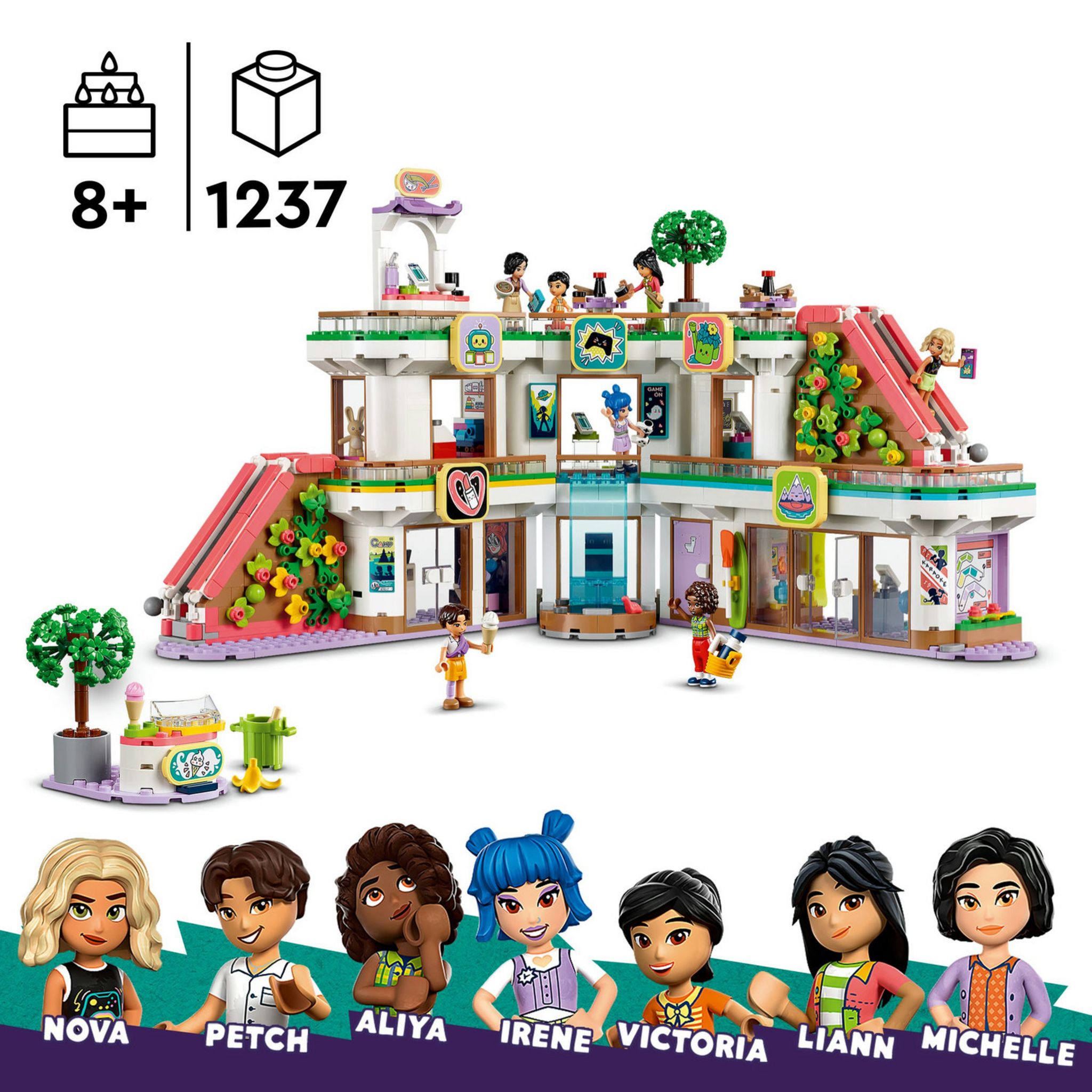 Voir la diapositive 3 : LEGO Friends 42604 Le Centre Commercial de Heartlake City, Jouet de Poupée pour Filles et Garçons, Kit avec Personnages