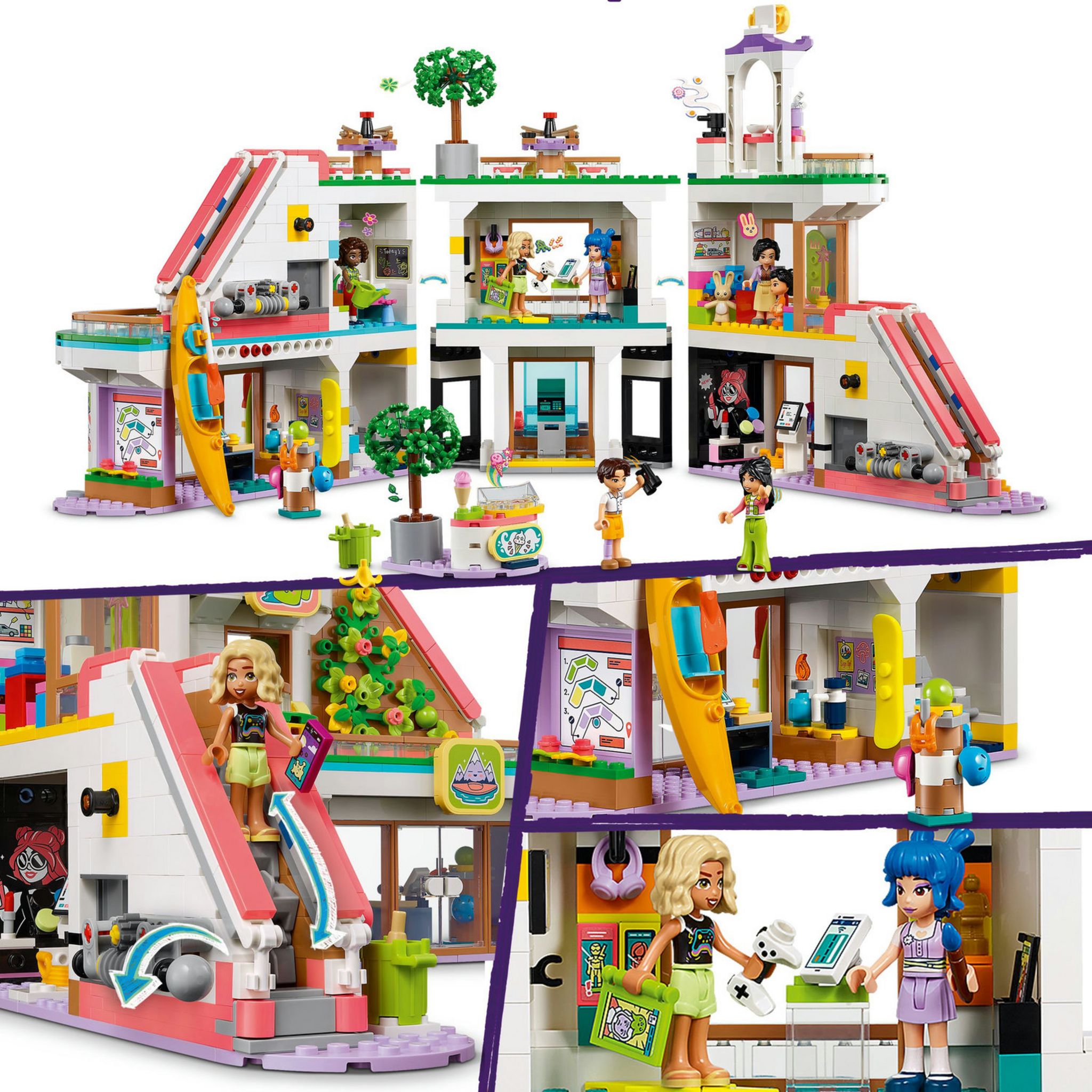 Voir la diapositive 4 : LEGO Friends 42604 Le Centre Commercial de Heartlake City, Jouet de Poupée pour Filles et Garçons, Kit avec Personnages