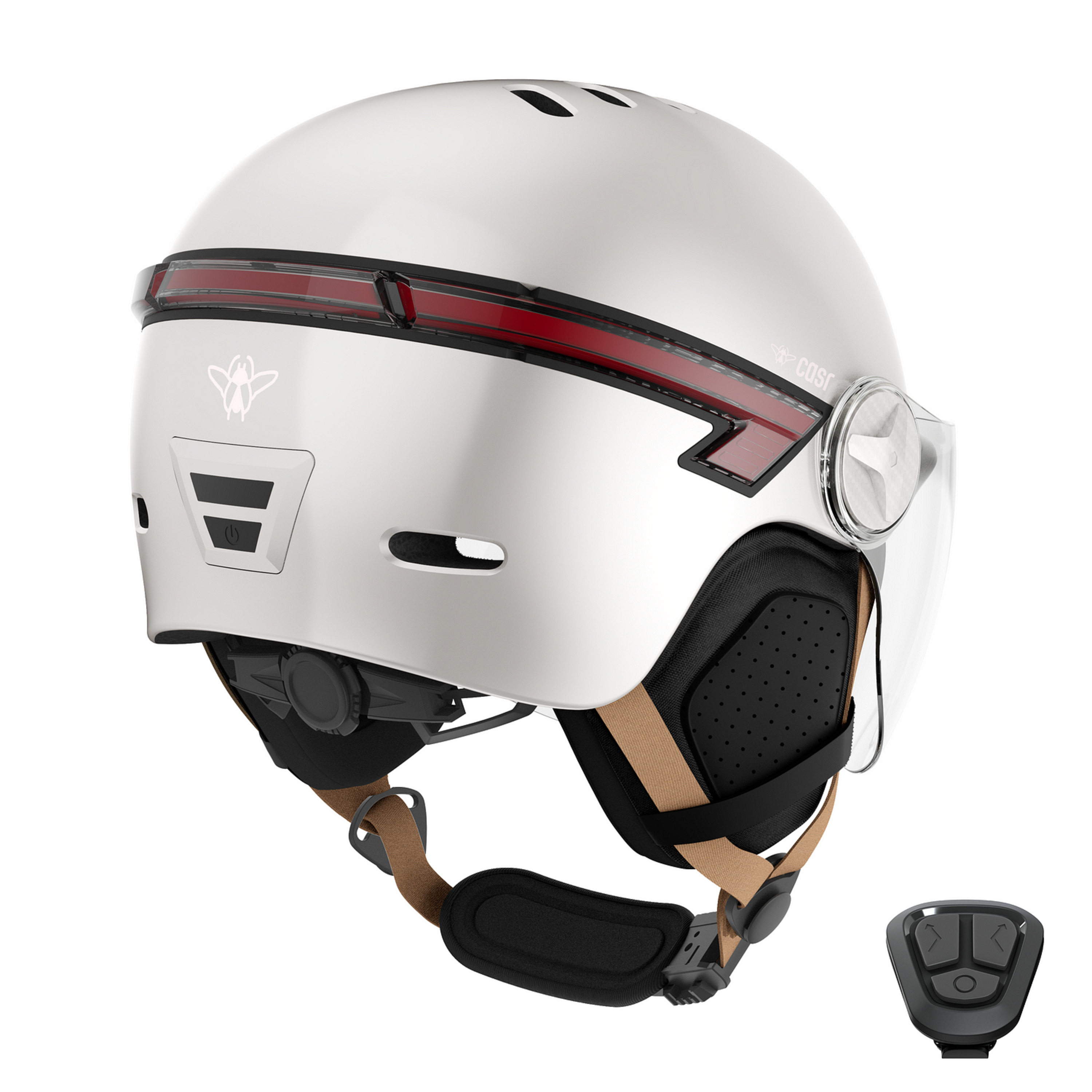 Voir la diapositive 12 : CASR Casque LED Glow taille L - Crème