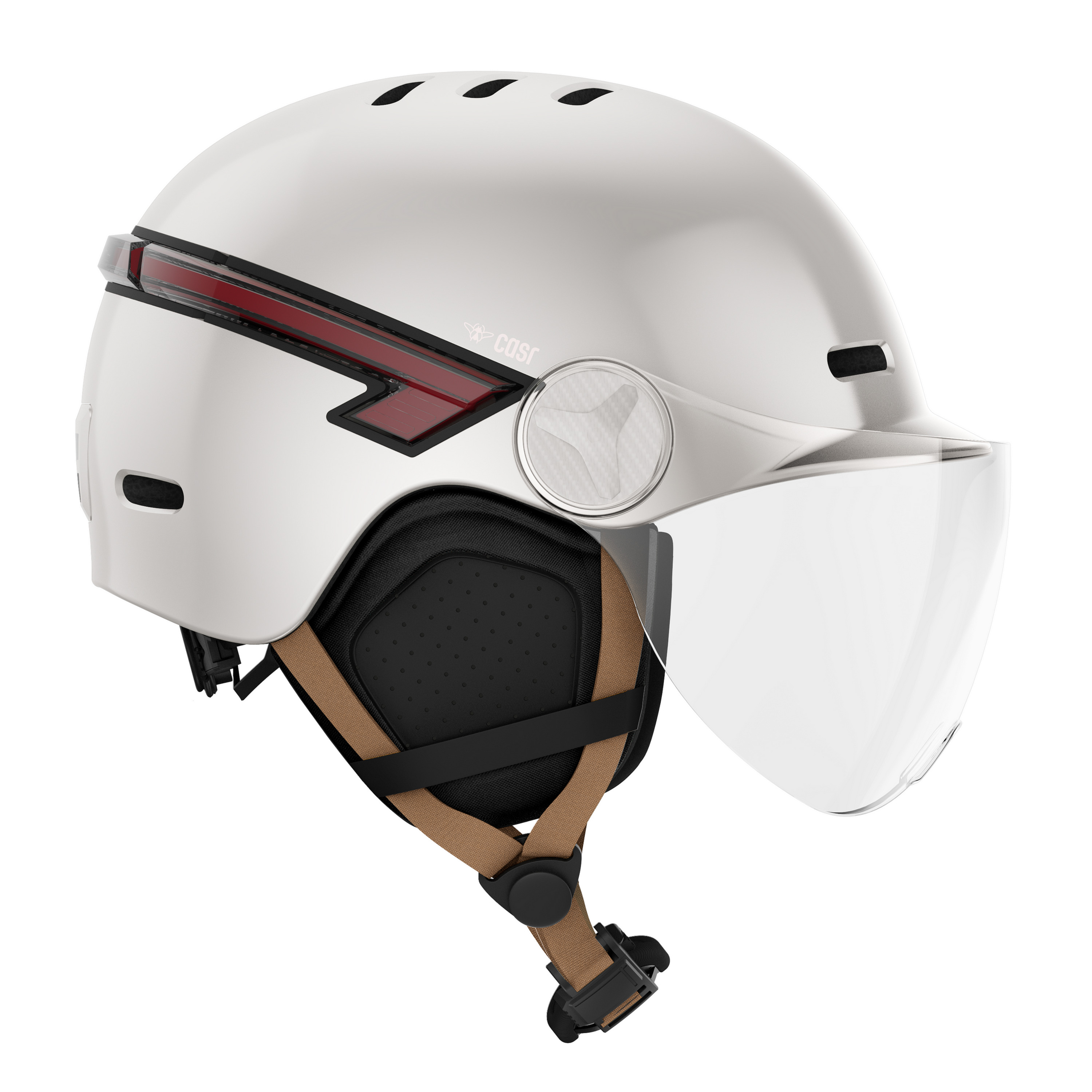 Voir la diapositive 4 : CASR Casque LED Glow taille L - Crème