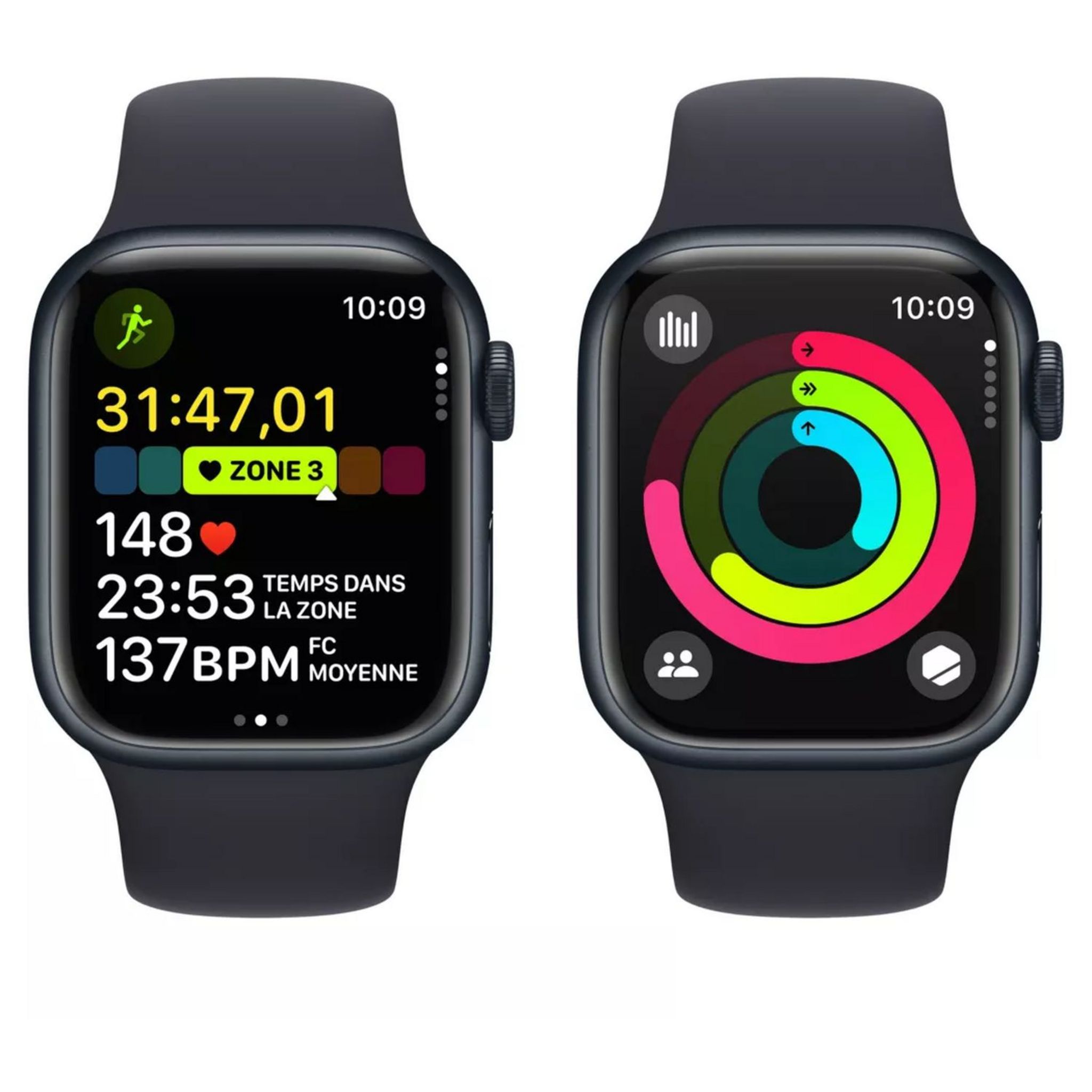 Voir la diapositive 4 : APPLE Montre connectée Watch 9 41mm Alu Taille S/M - Minuit