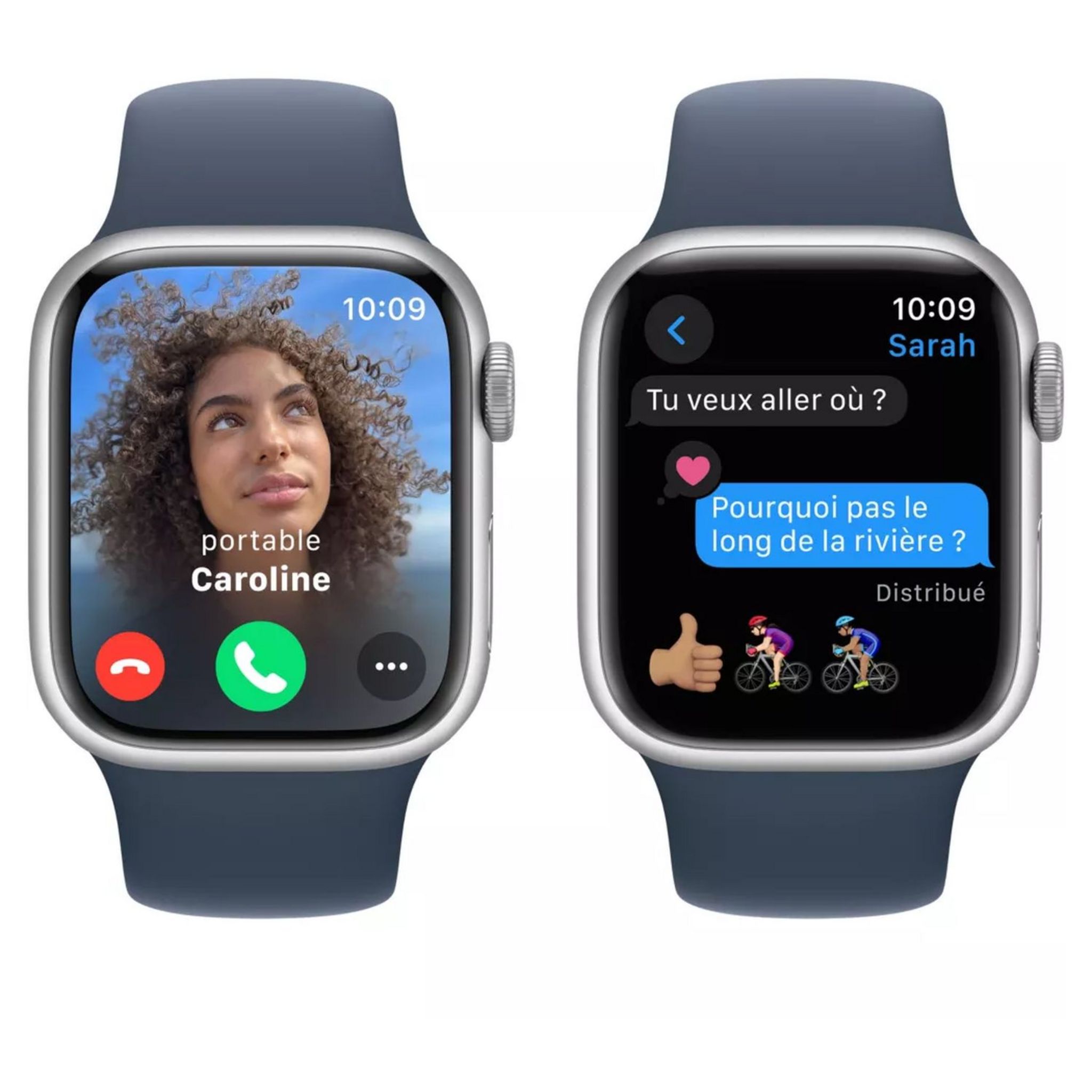 Voir la diapositive 6 : APPLE Montre connectée Watch 9 45mm Alu Taille M/L - Argent