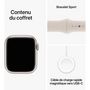 Voir la diapositive 2 : APPLE Montre connectée Watch 9 45mm Alu Taille M/L - Lumière Stellaire
