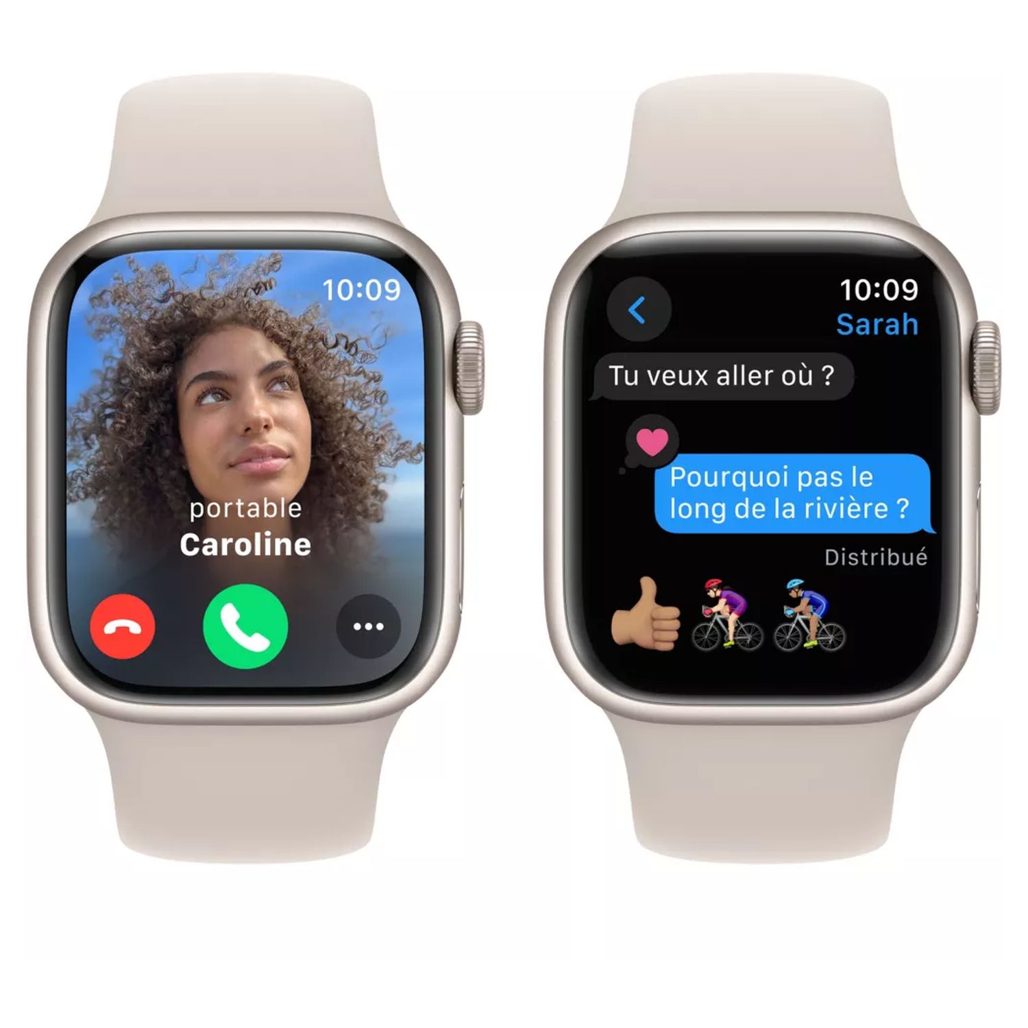 Voir la diapositive 6 : APPLE Montre connectée Watch 9 45mm Alu Taille M/L - Lumière Stellaire