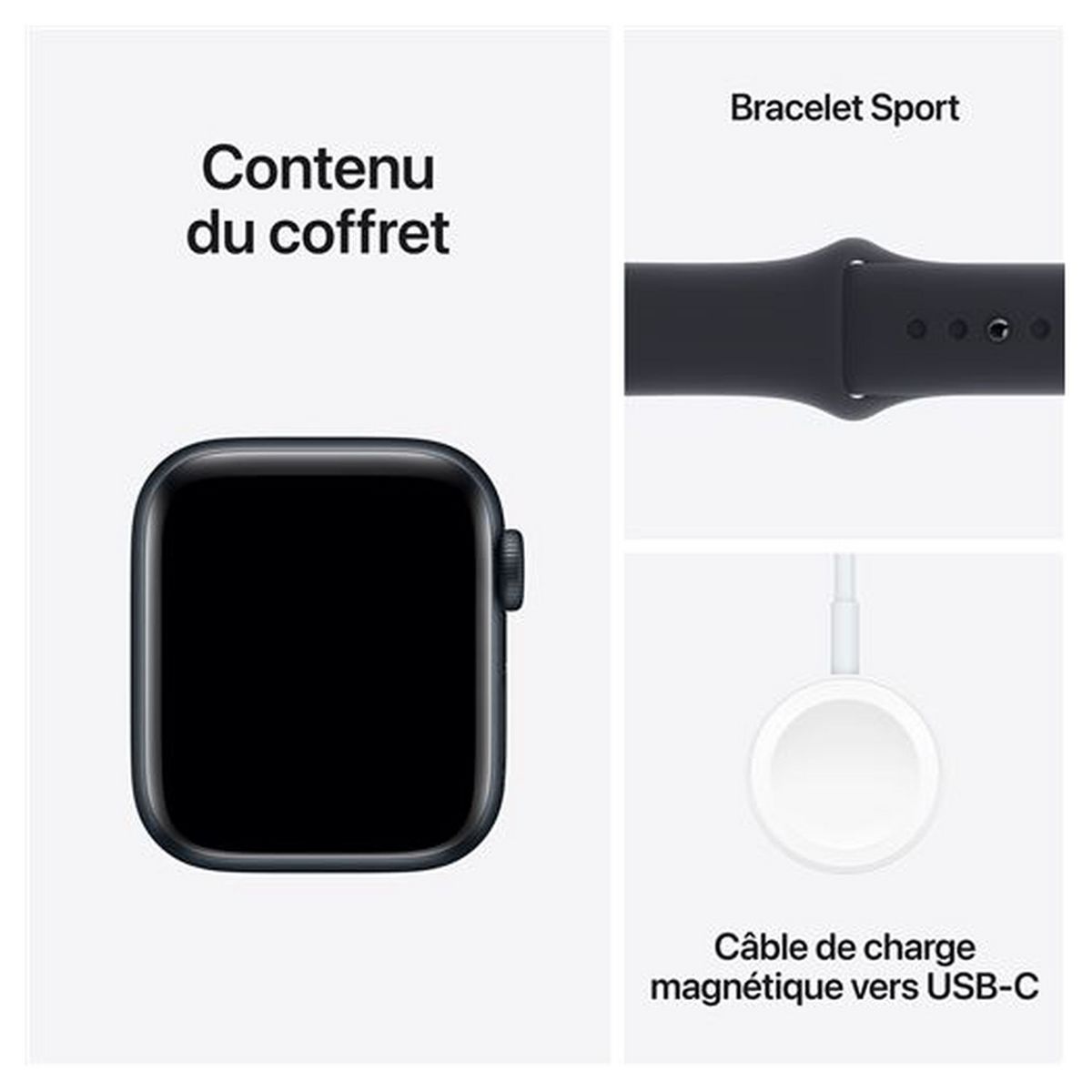 APPLE Montre connectée Watch SE 2 40mm Alu Taille S/M - Minuit