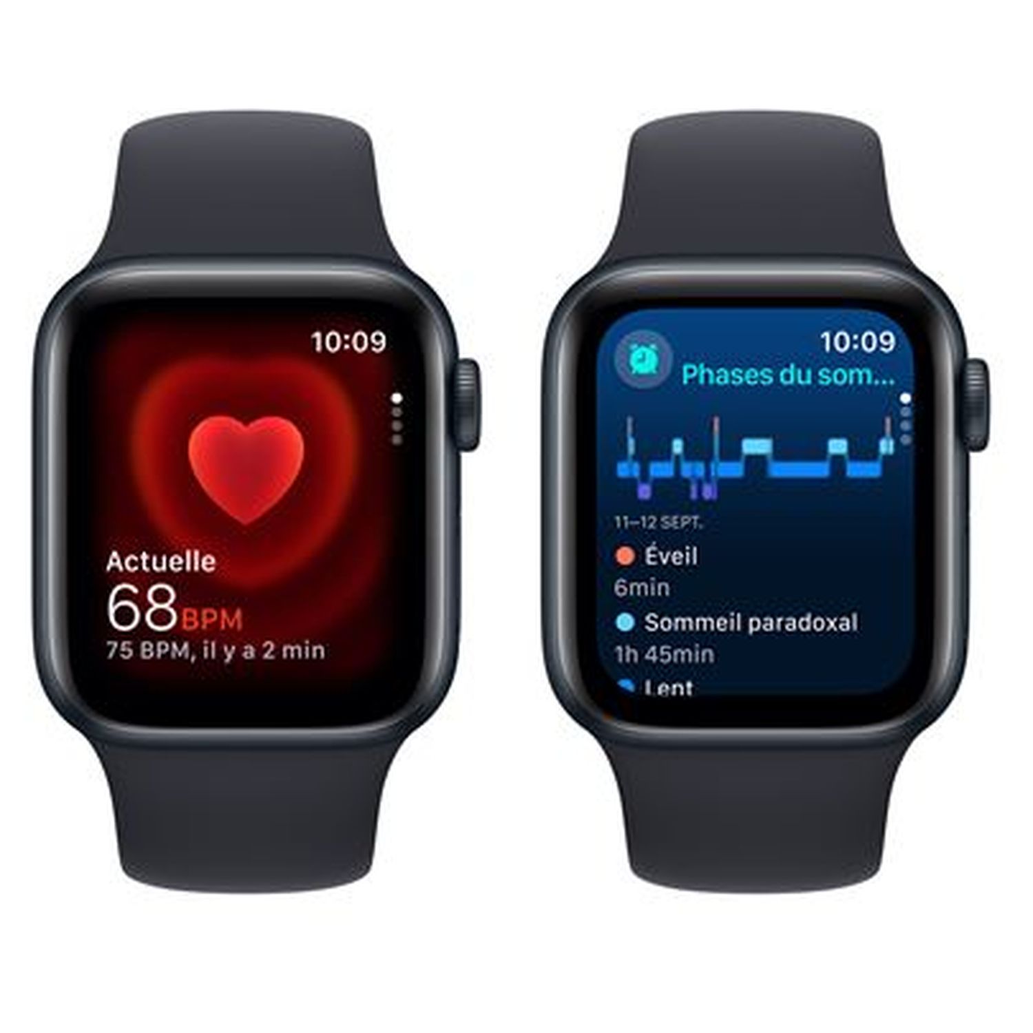 Voir la diapositive 6 : APPLE Montre connectée Watch SE 2 40mm Alu Taille S/M - Minuit