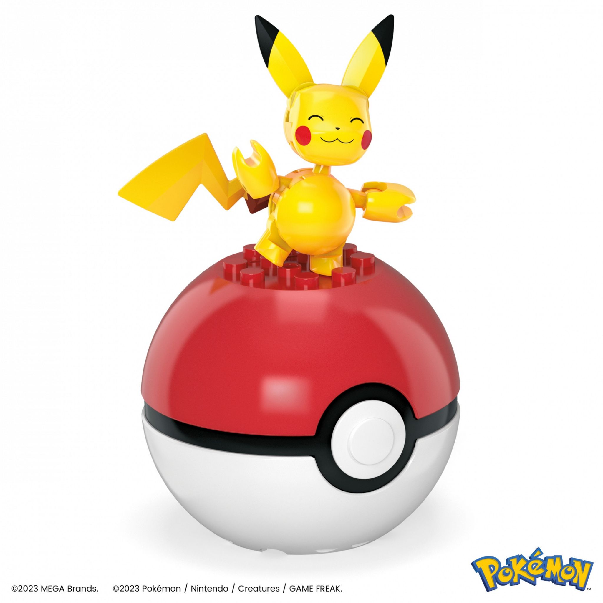 Voir la diapositive 5 : Figurines Pokémon Pikachu, Coiffeton, Poussacha, Chochodile à construire MEGA